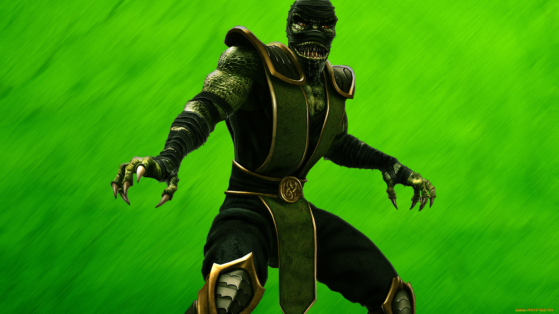 mortal, kombat, видео, игры, deadly, alliance, рептилия, зеленый, green, reptile