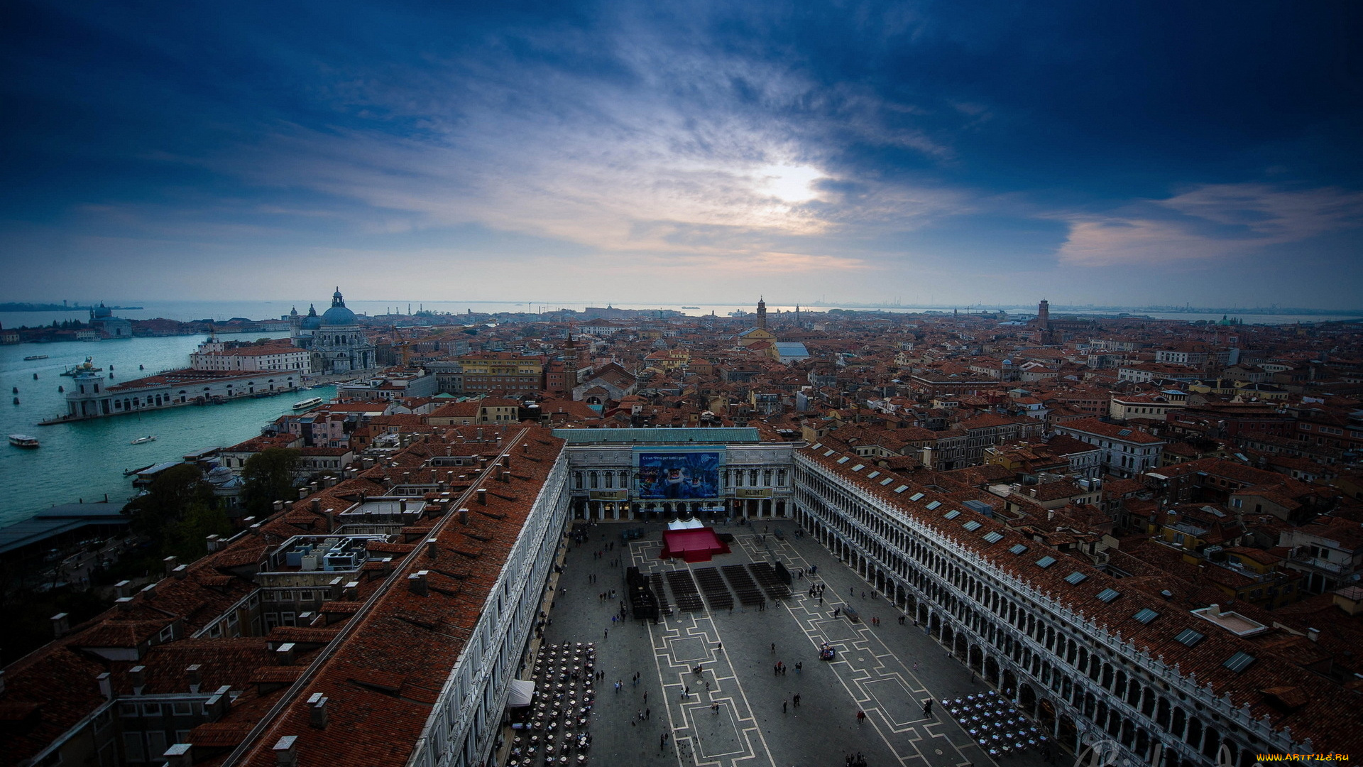 piazza, san, marco, города, венеция, италия, панорама, площадь, город
