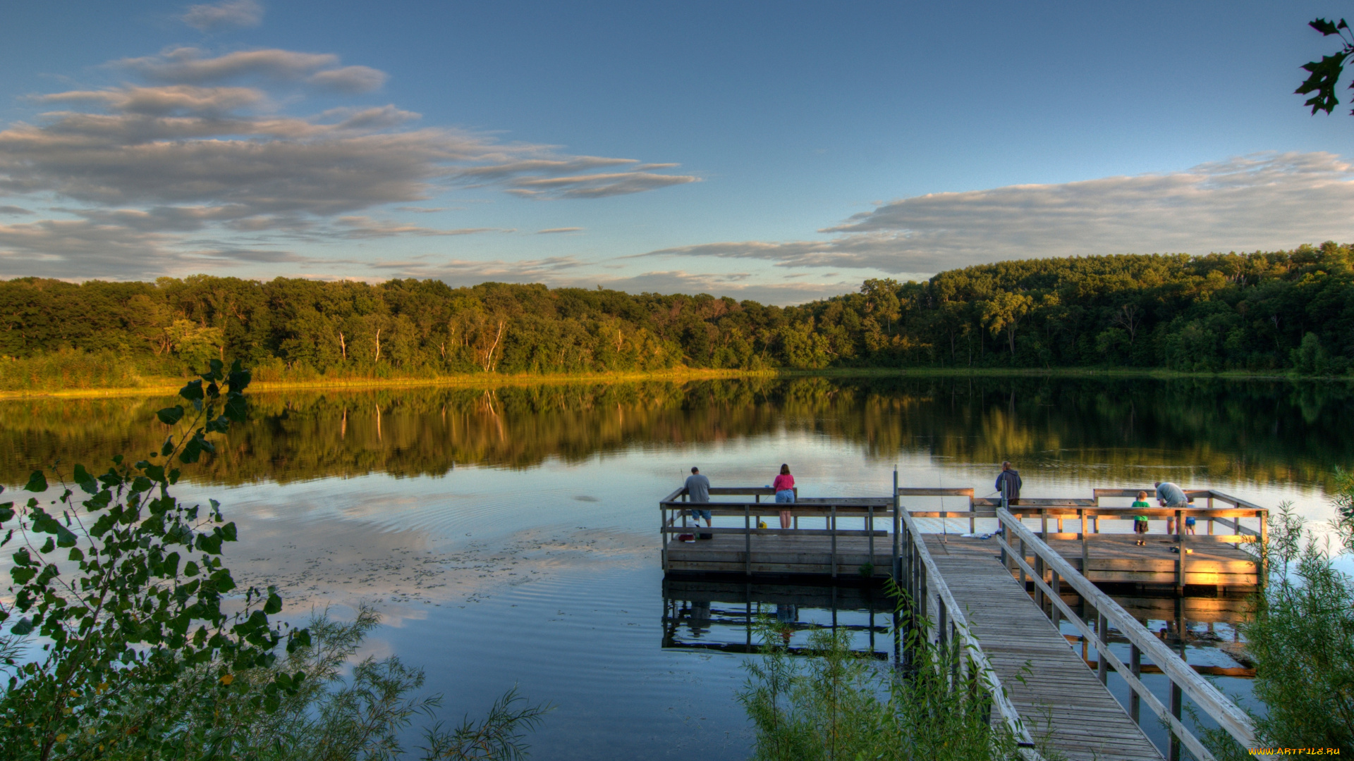 природа, реки, озера, вечер
