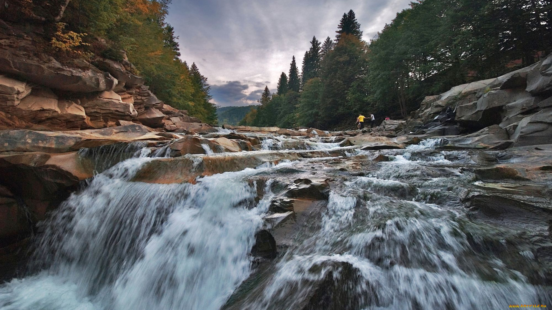 природа, водопады, ивано-франковская, область, украина, водопад, на, реке, прут