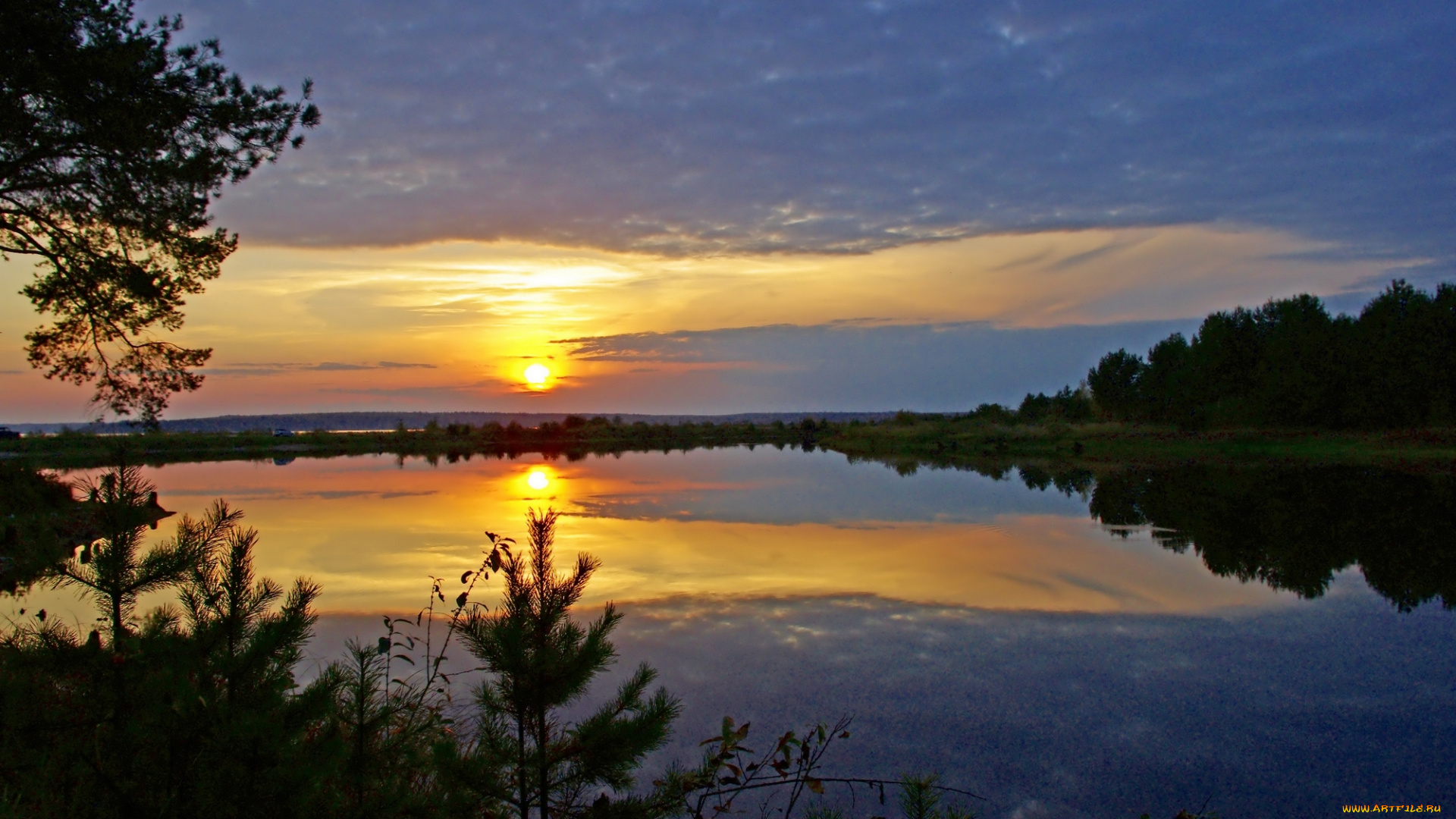 природа, восходы, закаты, вечер