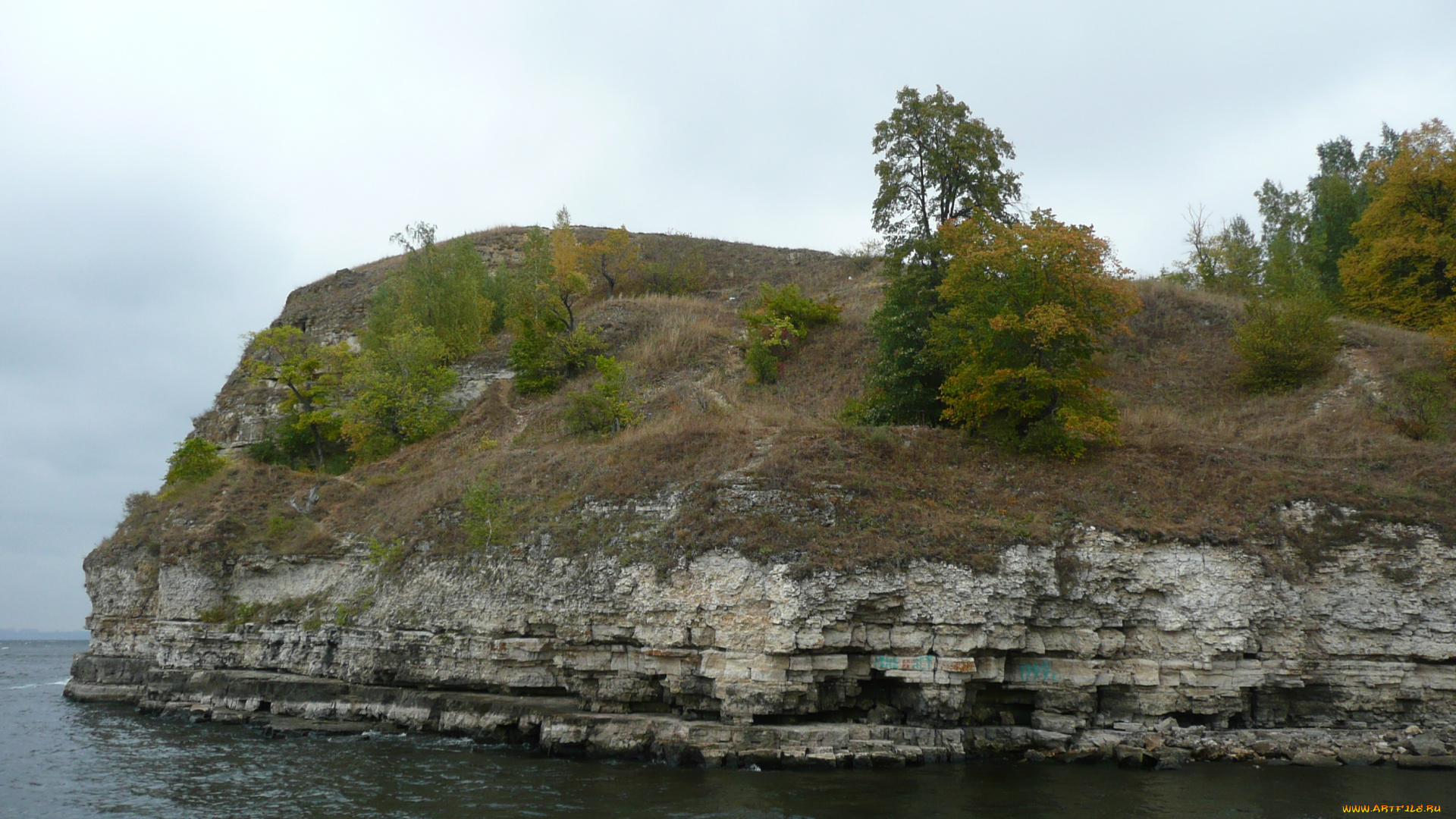 жигулевские, горы, природа, деревья, река, небо