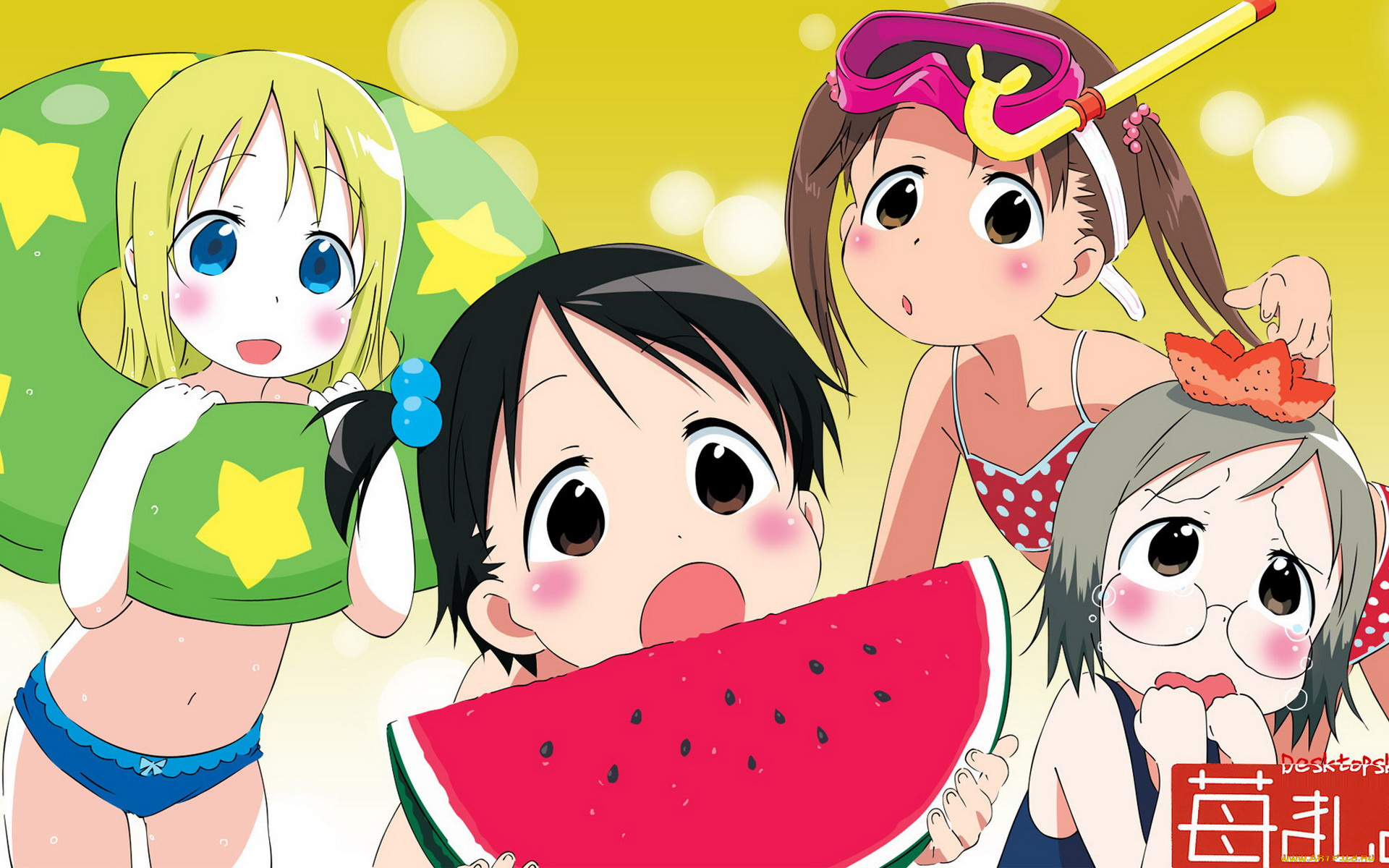 аниме, ichigo, mashimaro, девушки