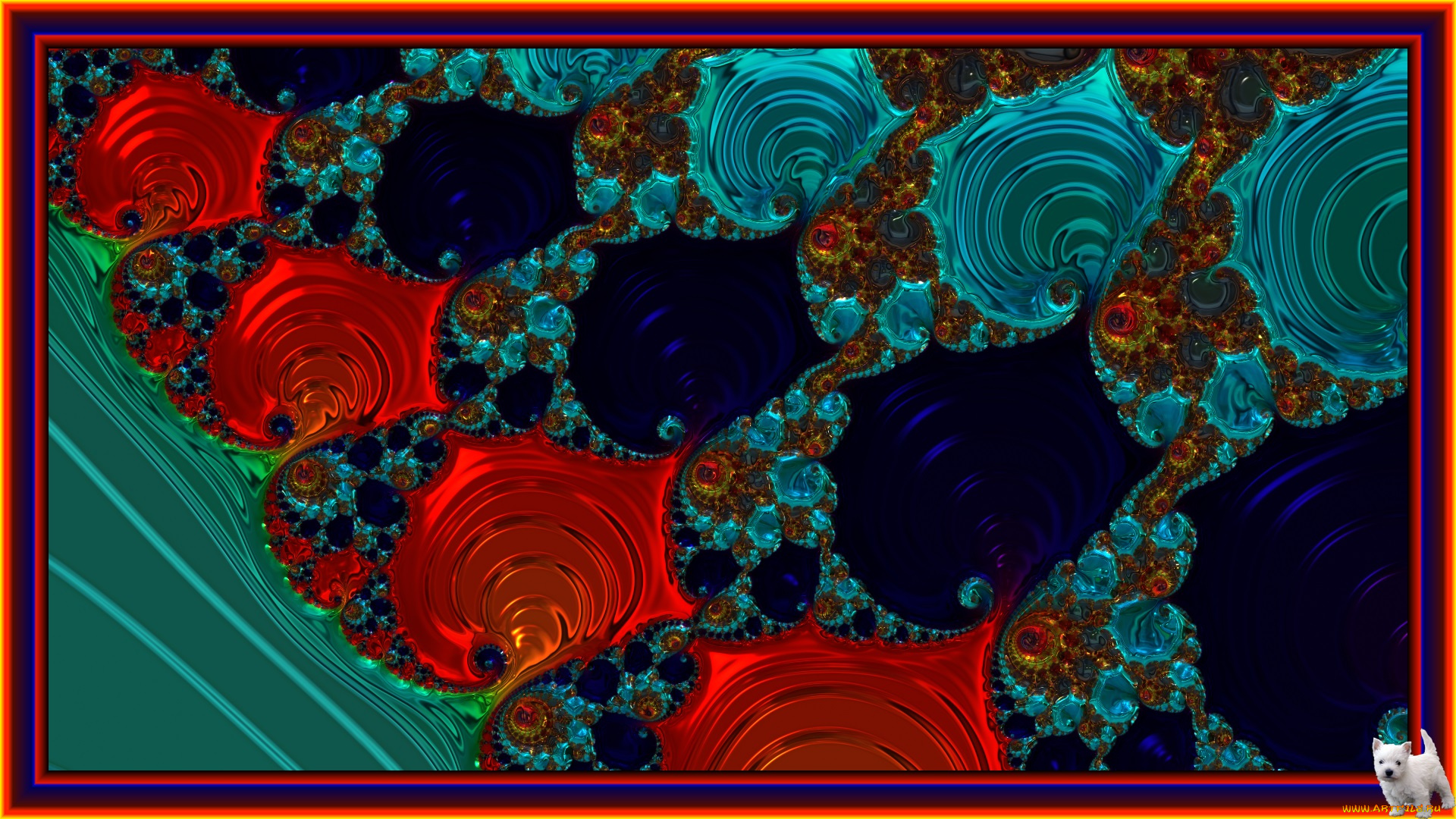 3д, графика, fractal, фракталы, узор, цвета, фон