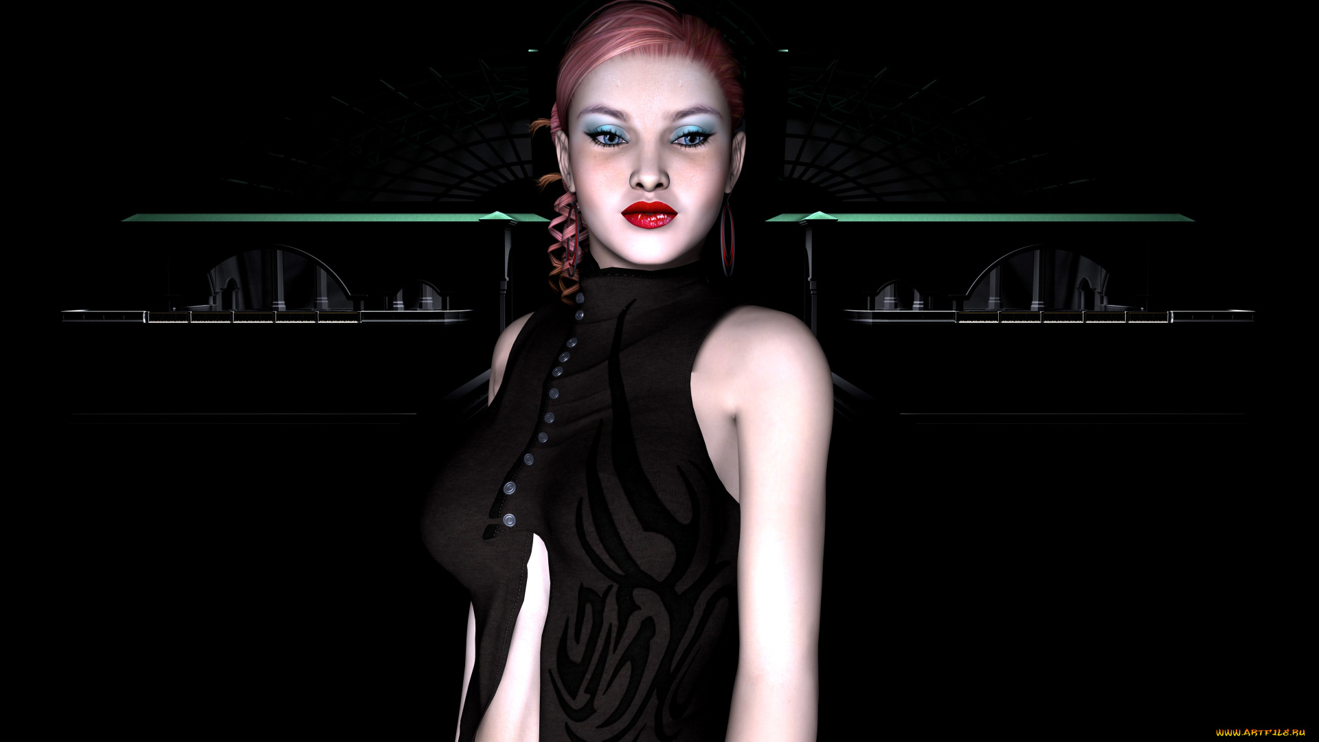 3д, графика, people, люди, девушка, взгляд