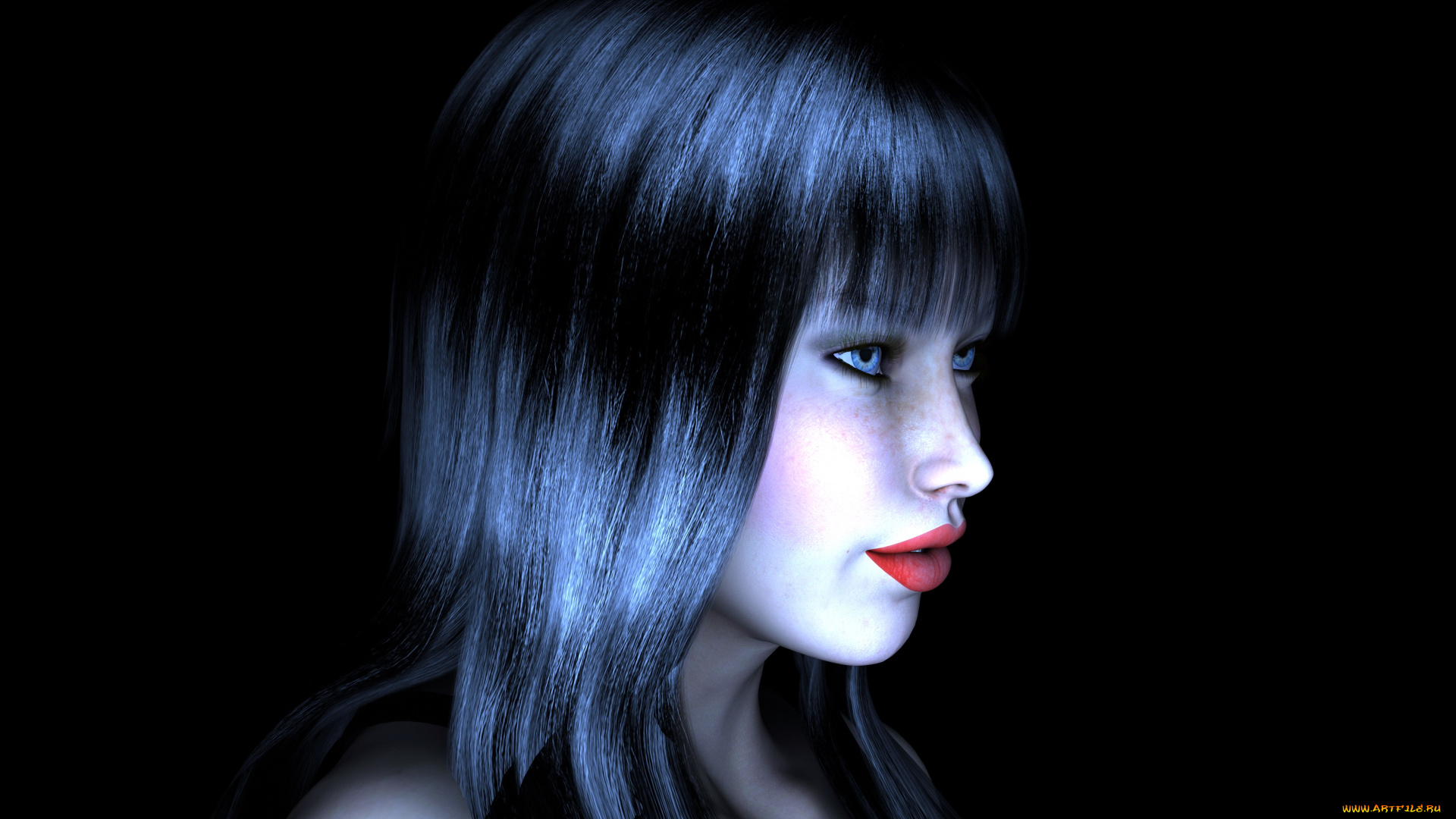 3д, графика, portraits, портрет, девушка, лицо