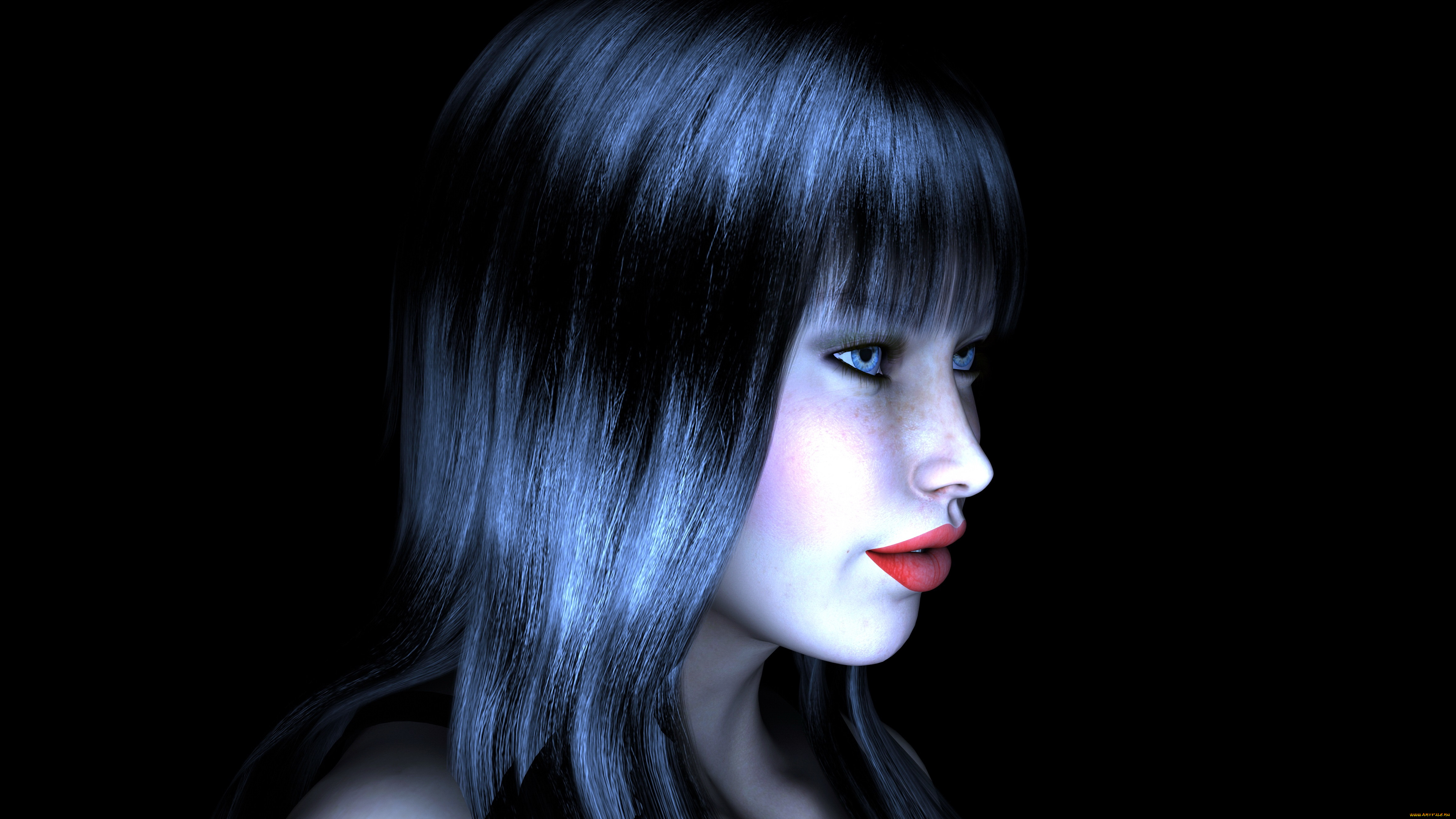 3д, графика, portraits, портрет, девушка, лицо