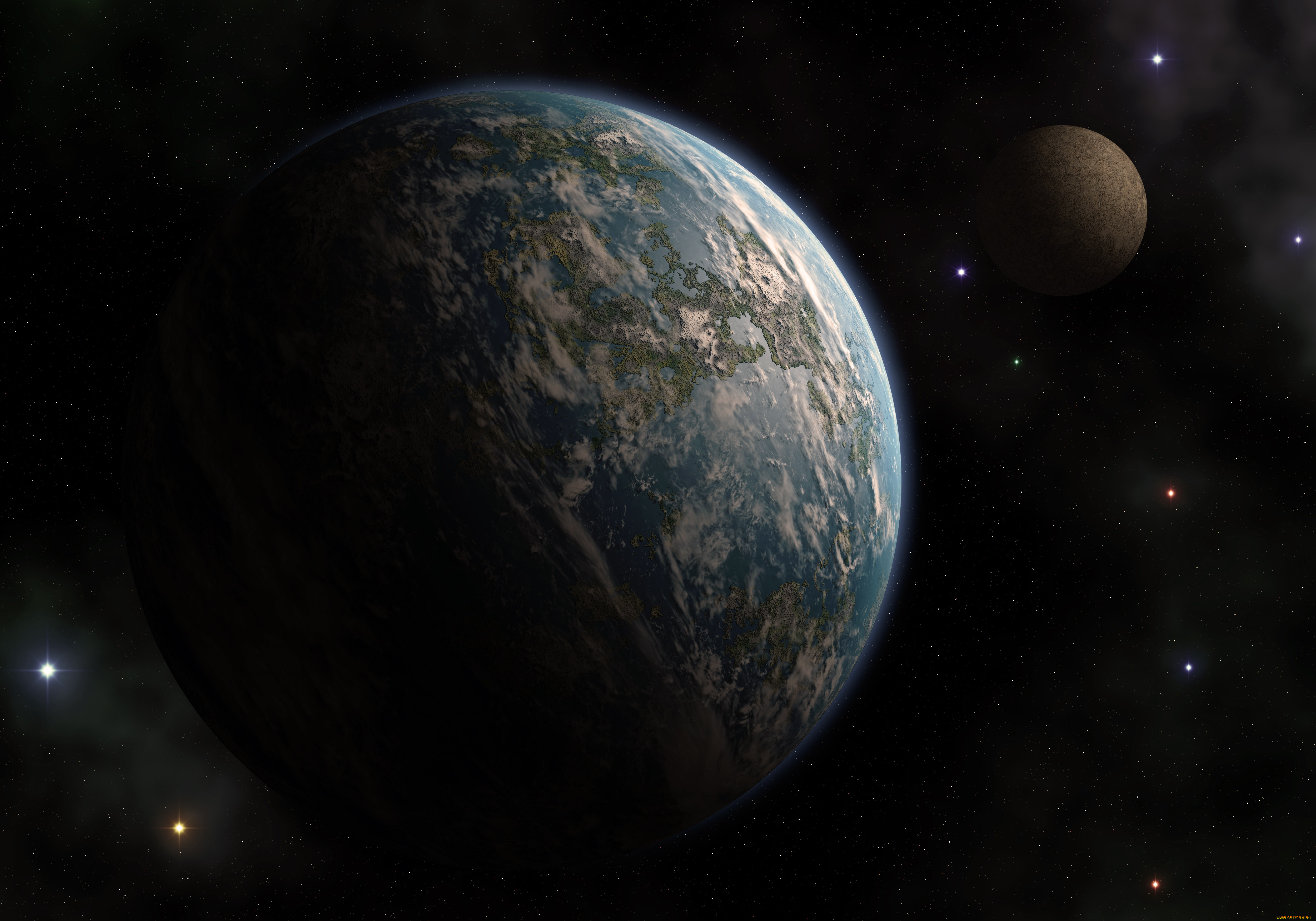 космос, арт, планеты