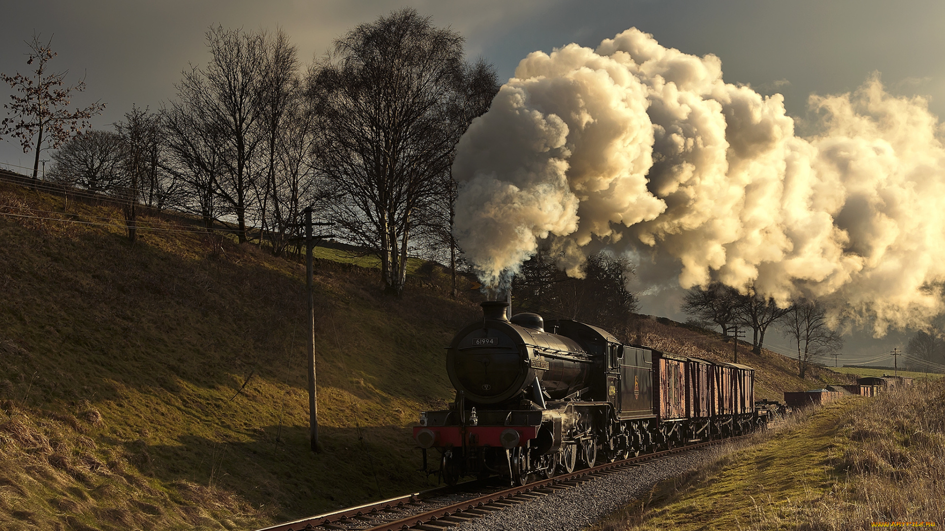 техника, паровозы, дорога, железная, паровоз