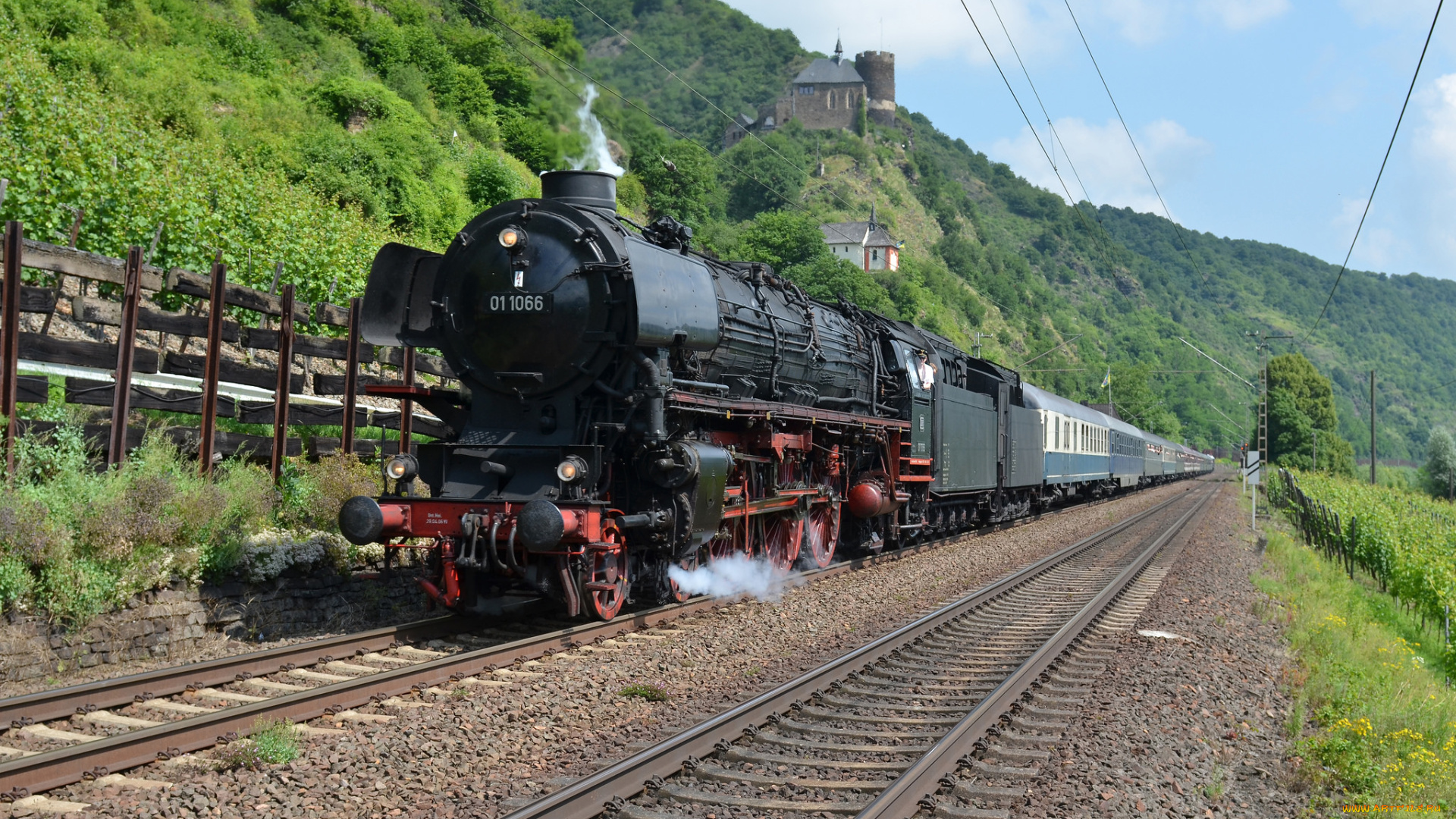 техника, паровозы, дорога, железная, паровоз