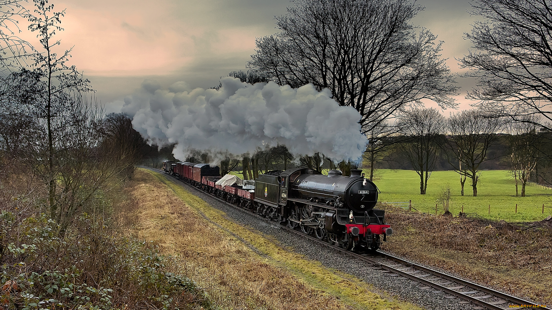 техника, паровозы, паровоз, дорога, железная