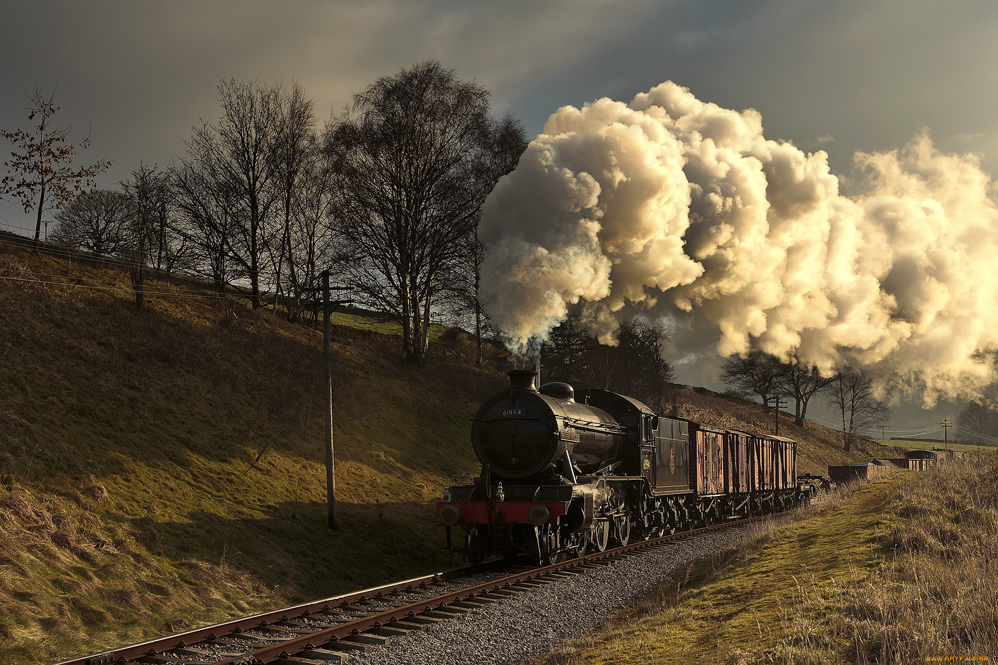 техника, паровозы, дорога, железная, паровоз