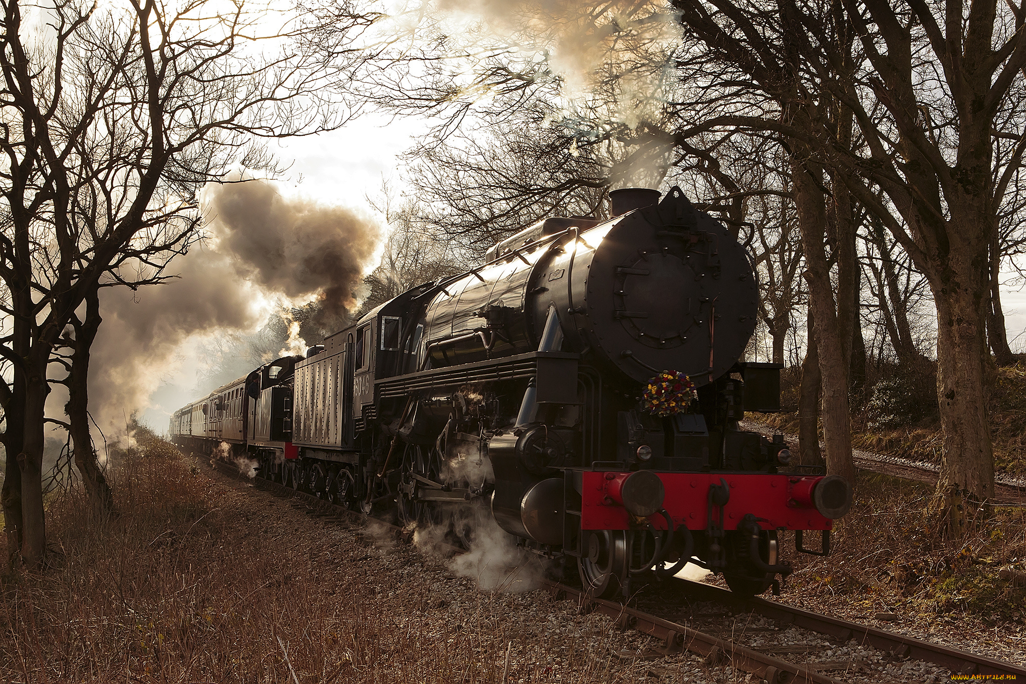 техника, паровозы, дорога, железная, паровоз