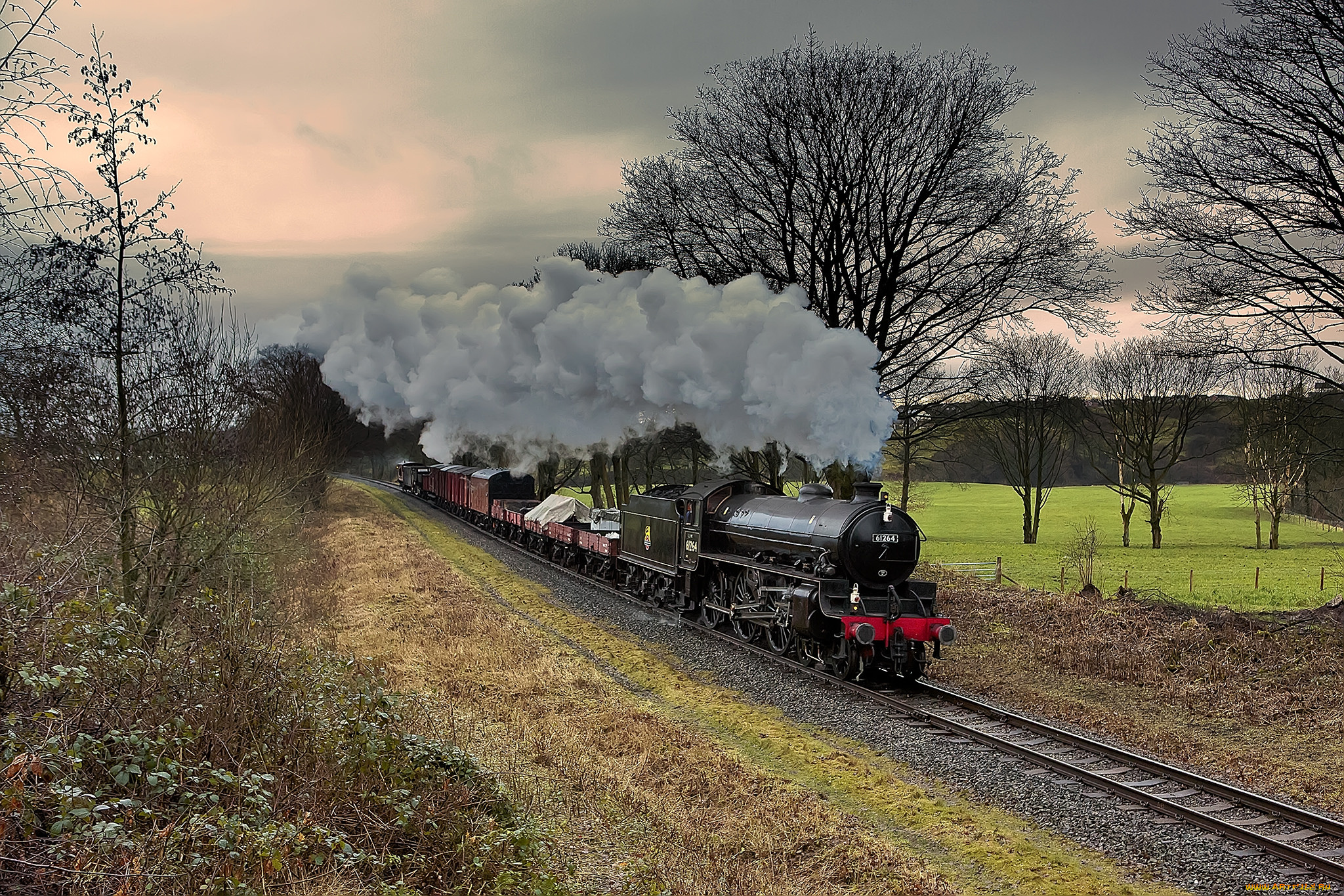 техника, паровозы, паровоз, дорога, железная