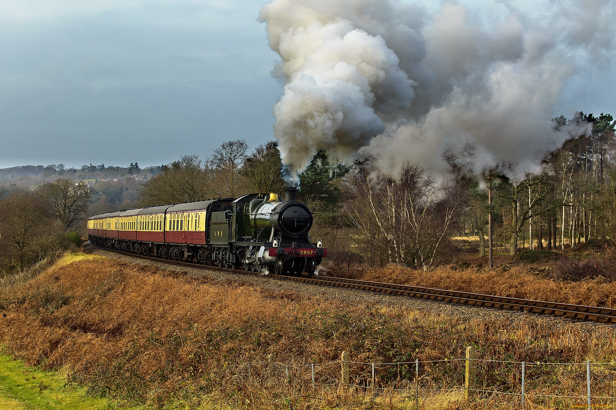 техника, паровозы, паровоз, дорога, железная