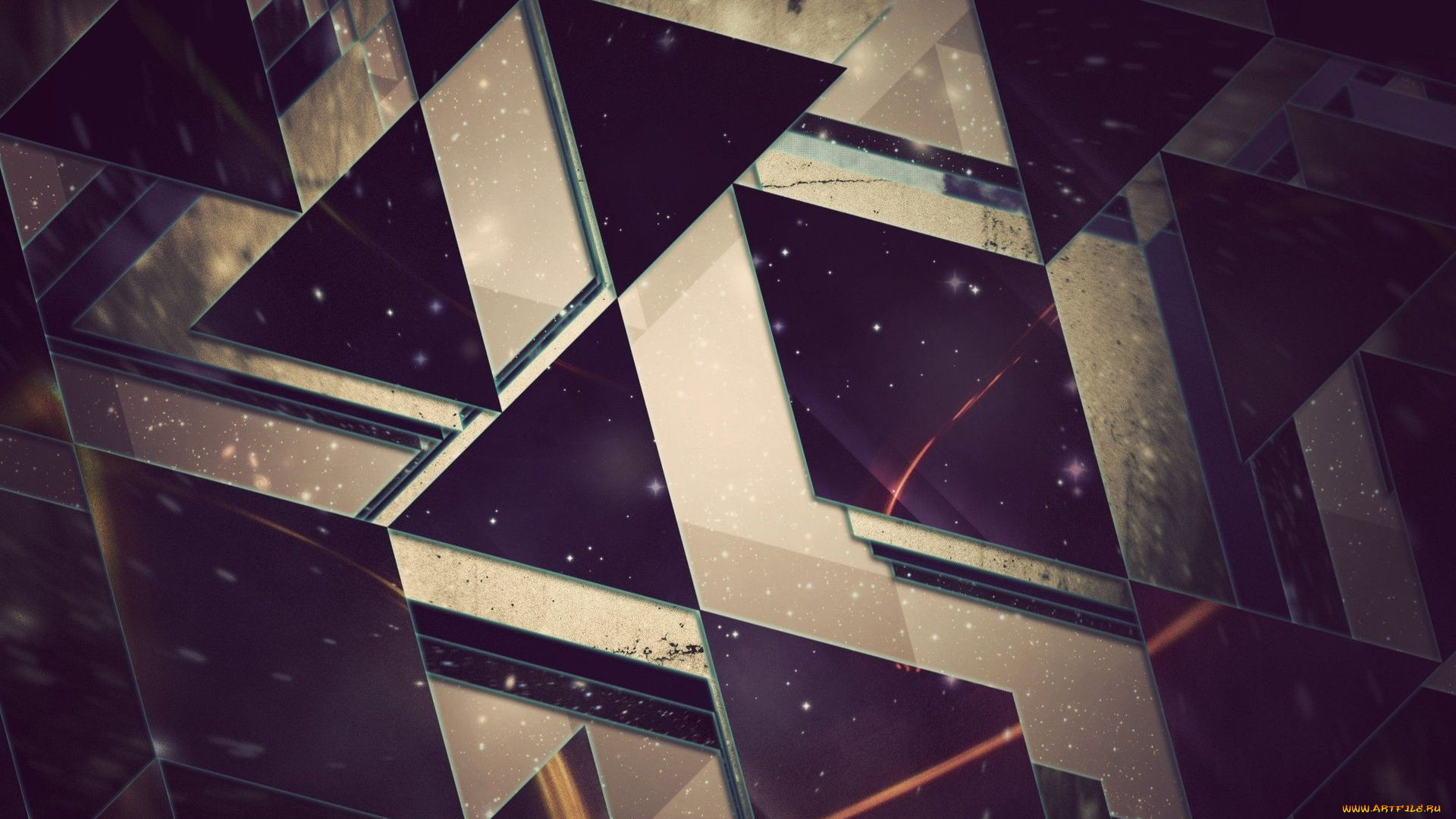 3д, графика, абстракция, , abstract, треугольники, блики, ромбы, фигуры