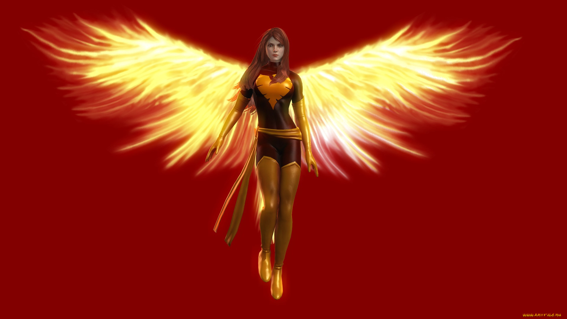 3д, графика, ангел, , angel, взгляд, девушка, крылья, фон