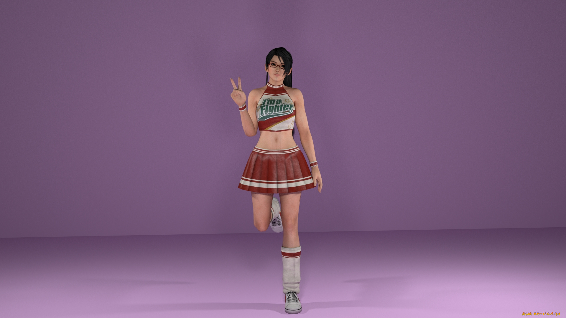 3д, графика, аниме, , anime, взгляд, девушка, жест, фон