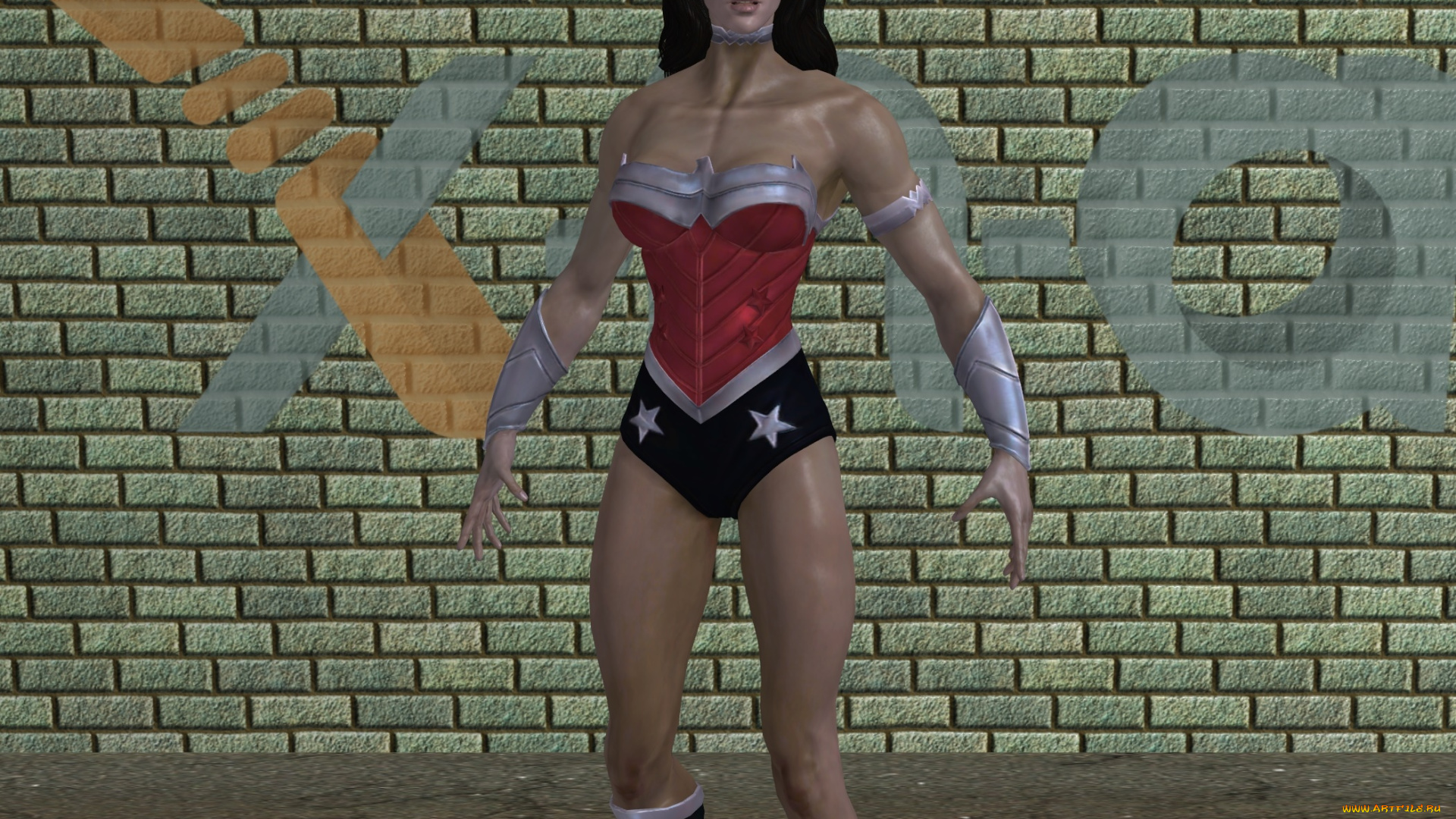 3д, графика, фантазия, , fantasy, супермен, фон, взгляд, девушка