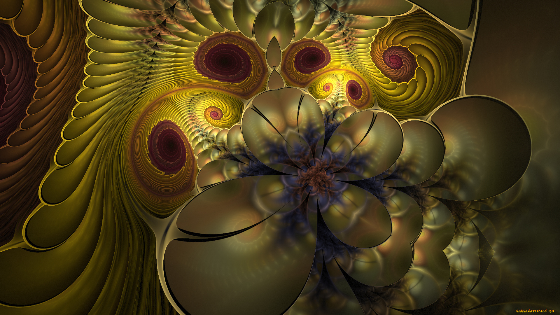 3д, графика, фракталы, , fractal, узор, фон, цвета