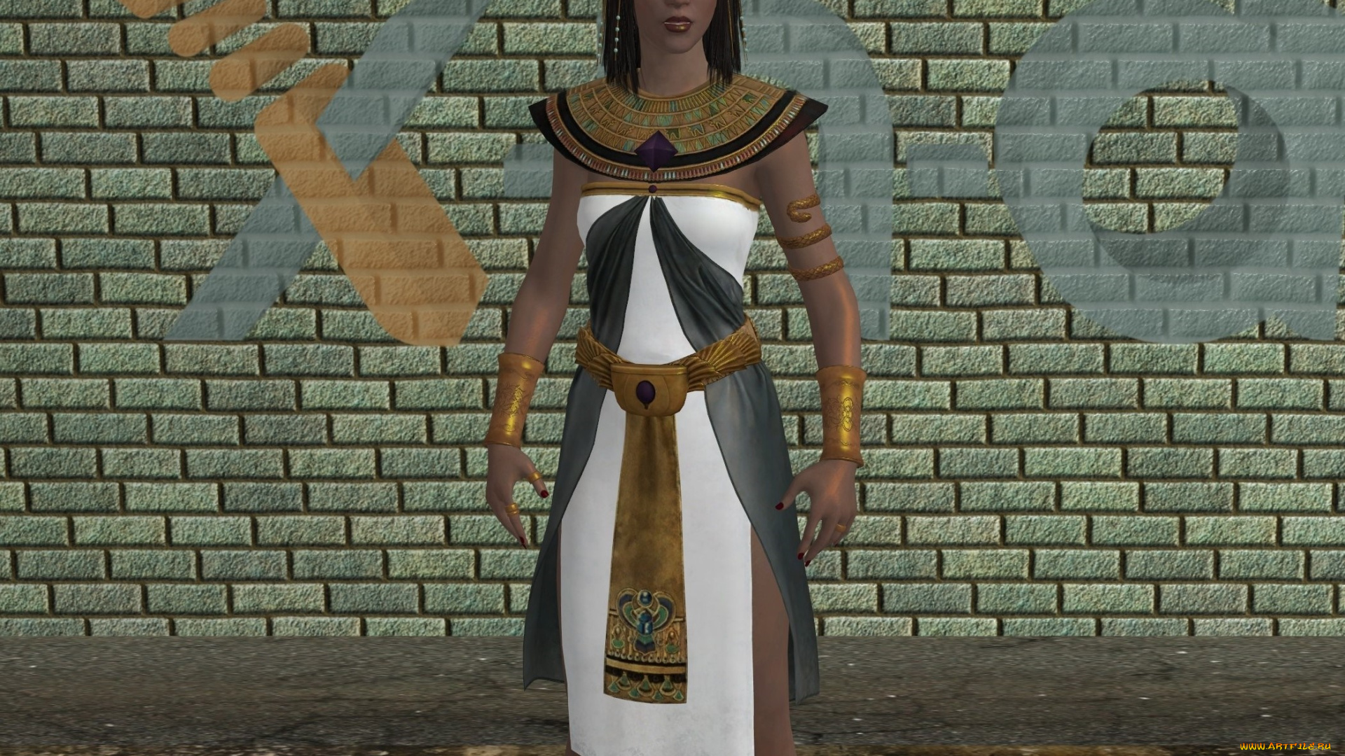 3д, графика, история, , history, египтянка, фон, взгляд, девушка