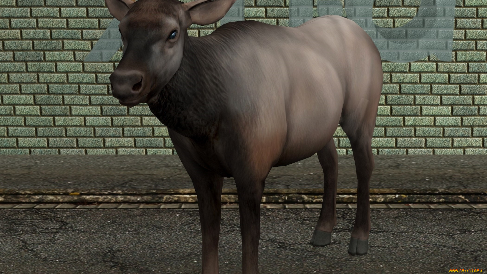 3д, графика, животные, , animals, корова