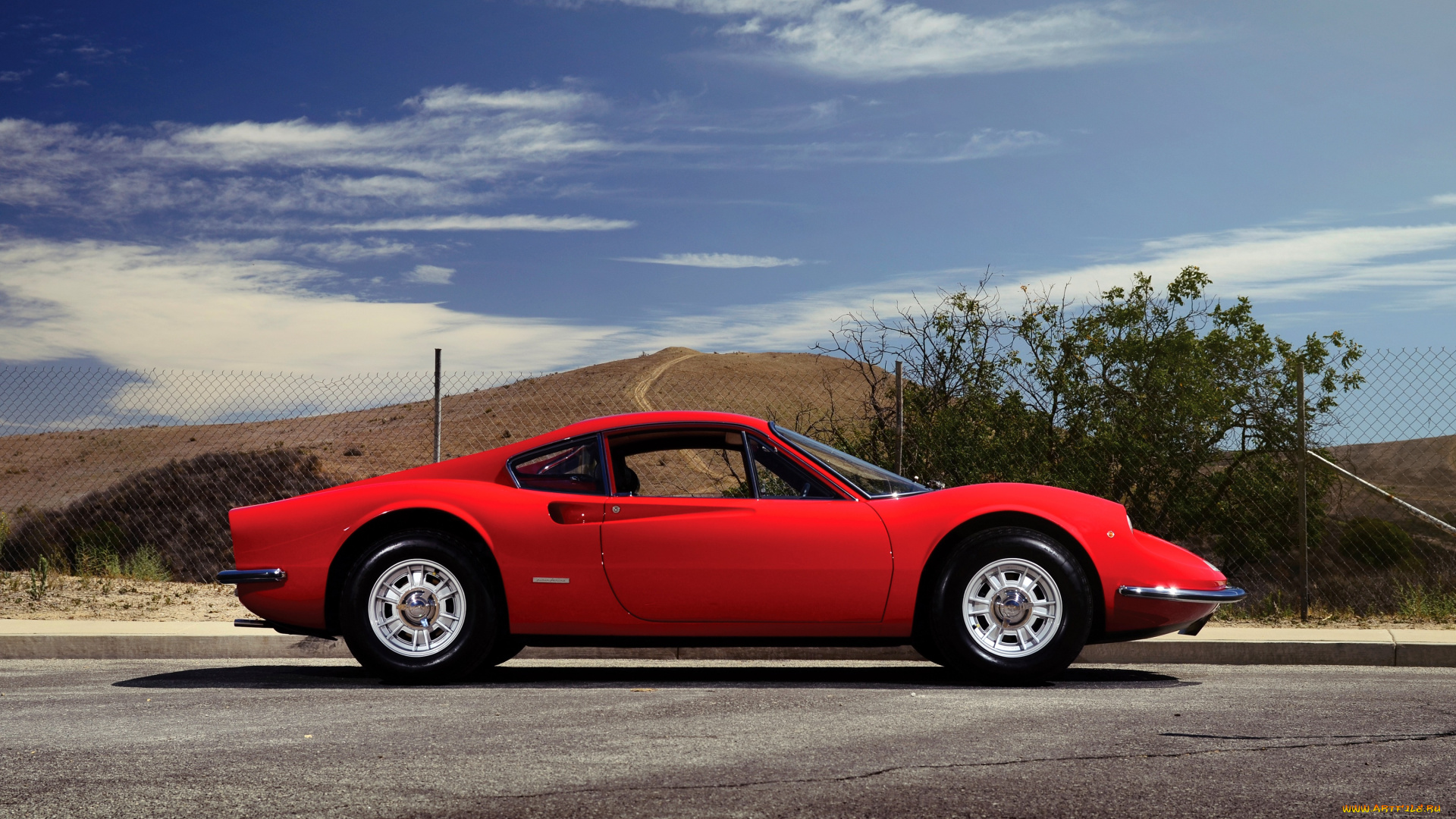 автомобили, ferrari, dino, 206, gt, красный