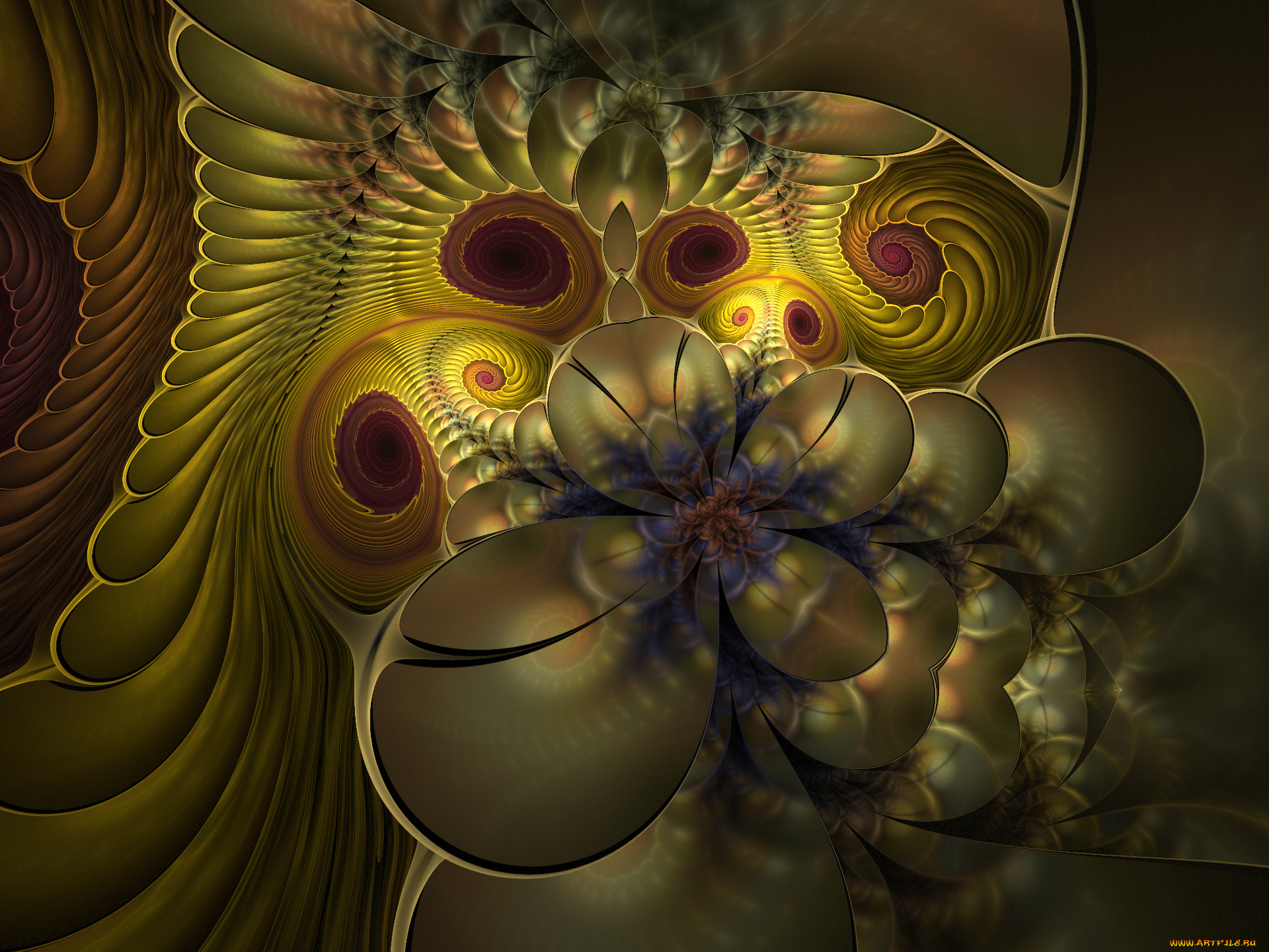 3д, графика, фракталы, , fractal, узор, фон, цвета