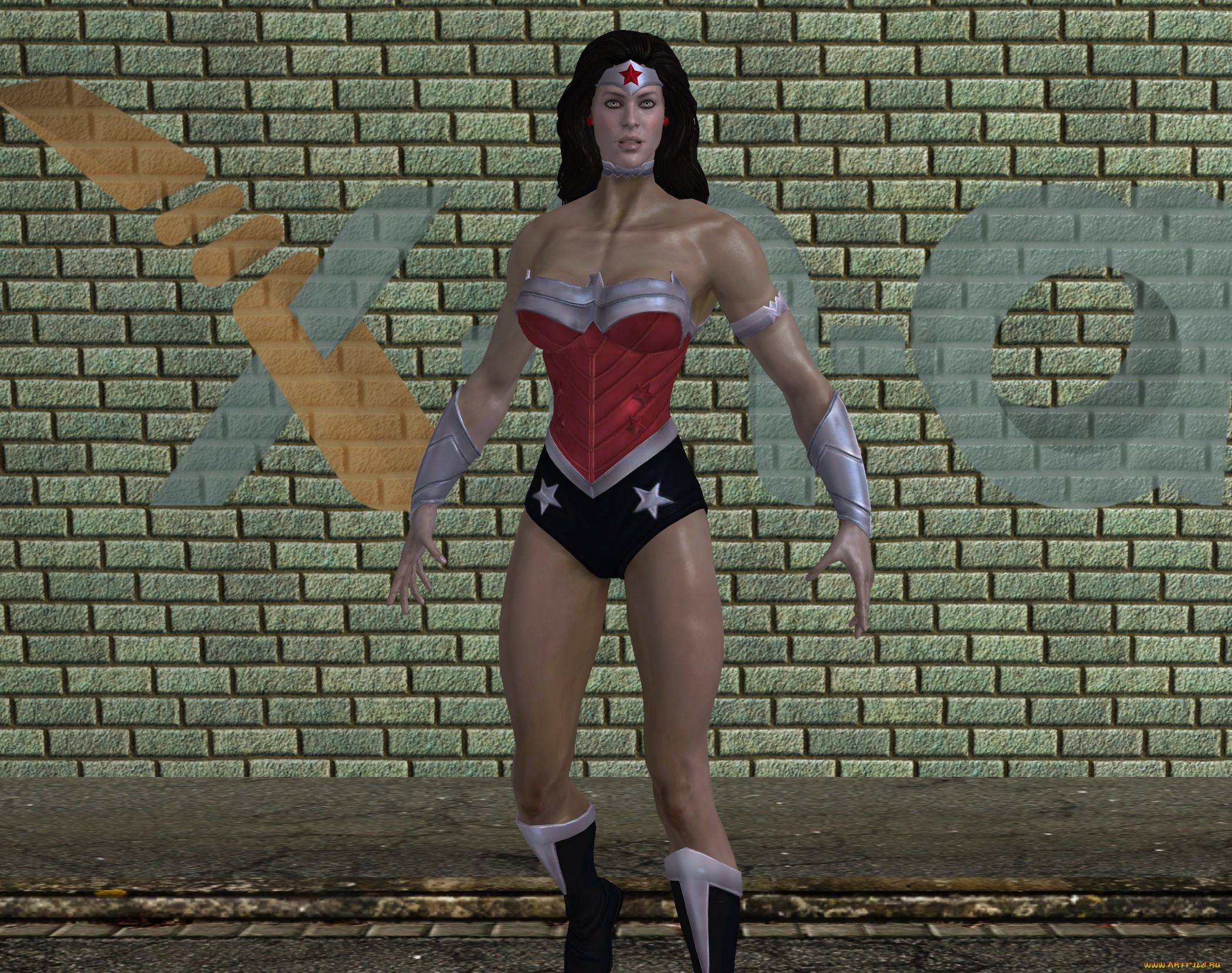 3д, графика, фантазия, , fantasy, супермен, фон, взгляд, девушка