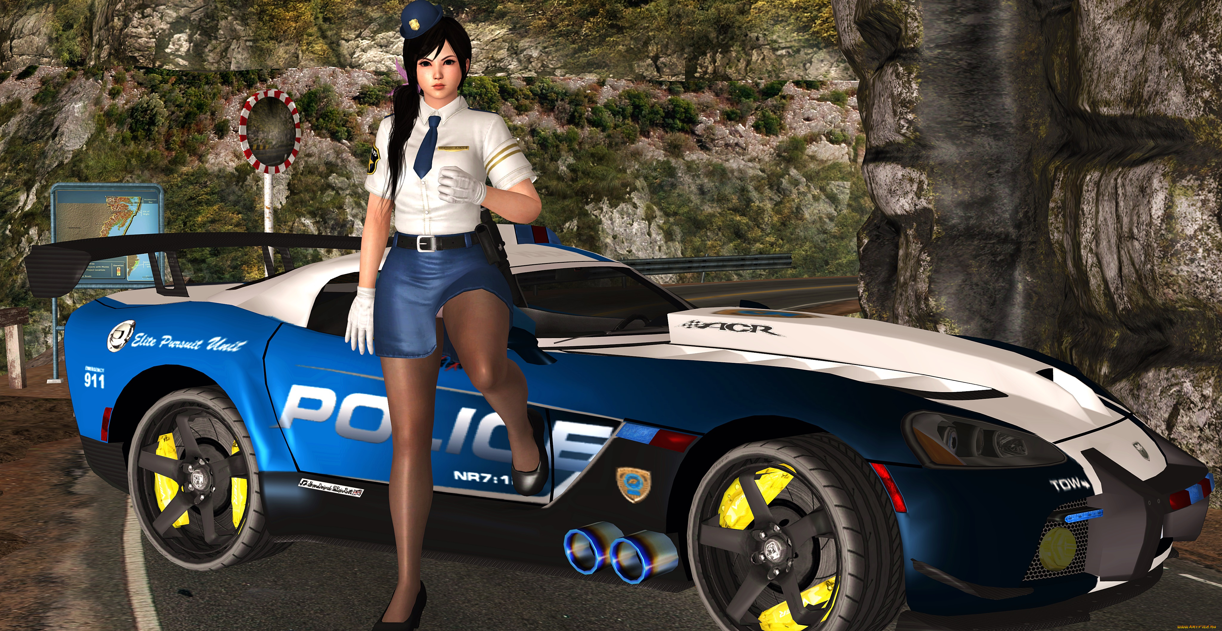 автомобили, 3d, car&girl, автомобиль, фон, взгляд, девушка