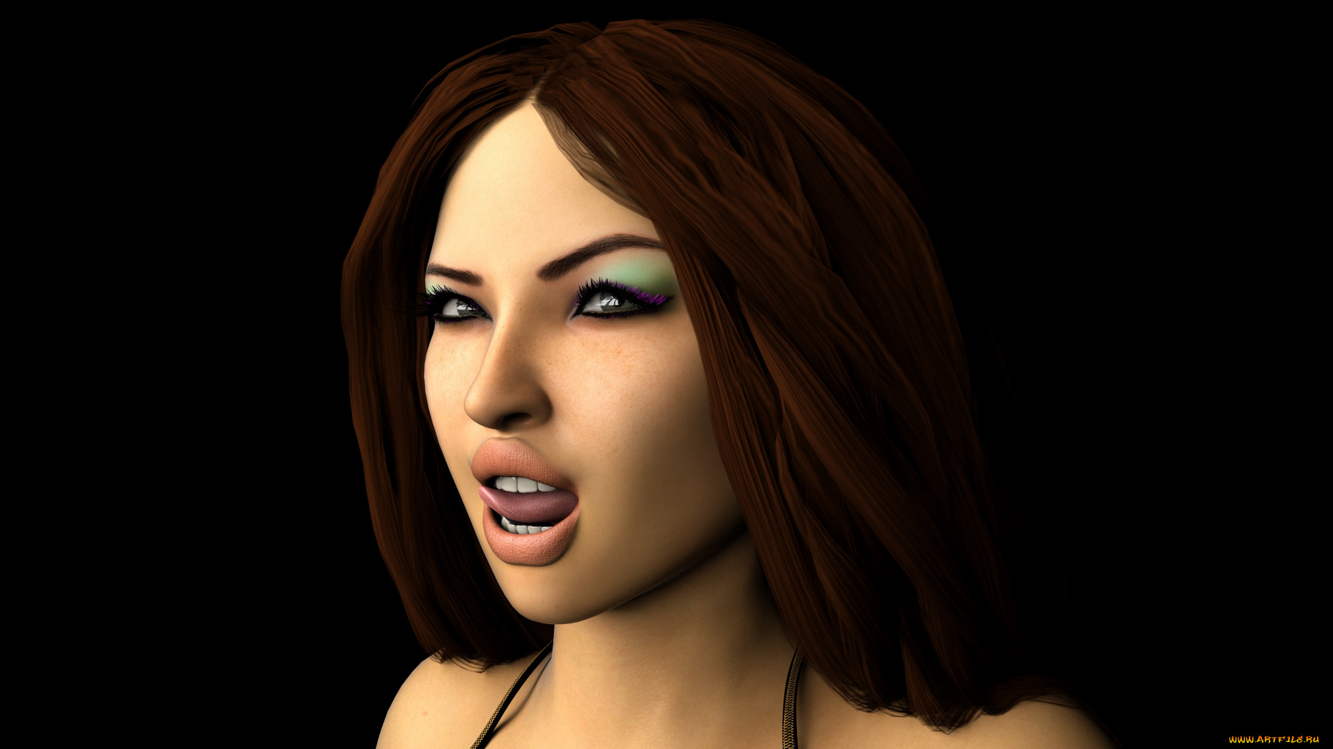 3д, графика, портрет, , portraits, девушка, взгляд, фон
