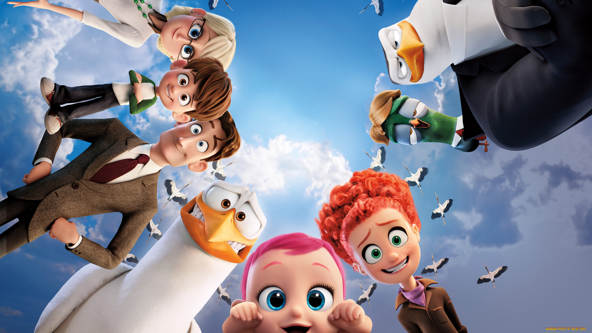 мультфильмы, storks, аисты