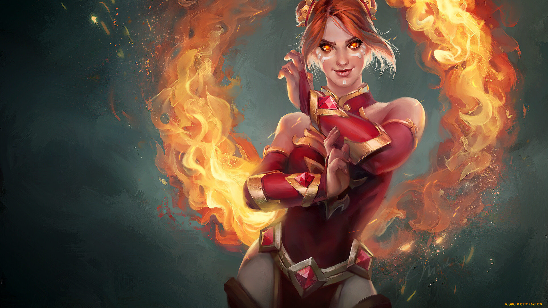 видео, игры, dota, 2, lina, лина, dota, 2