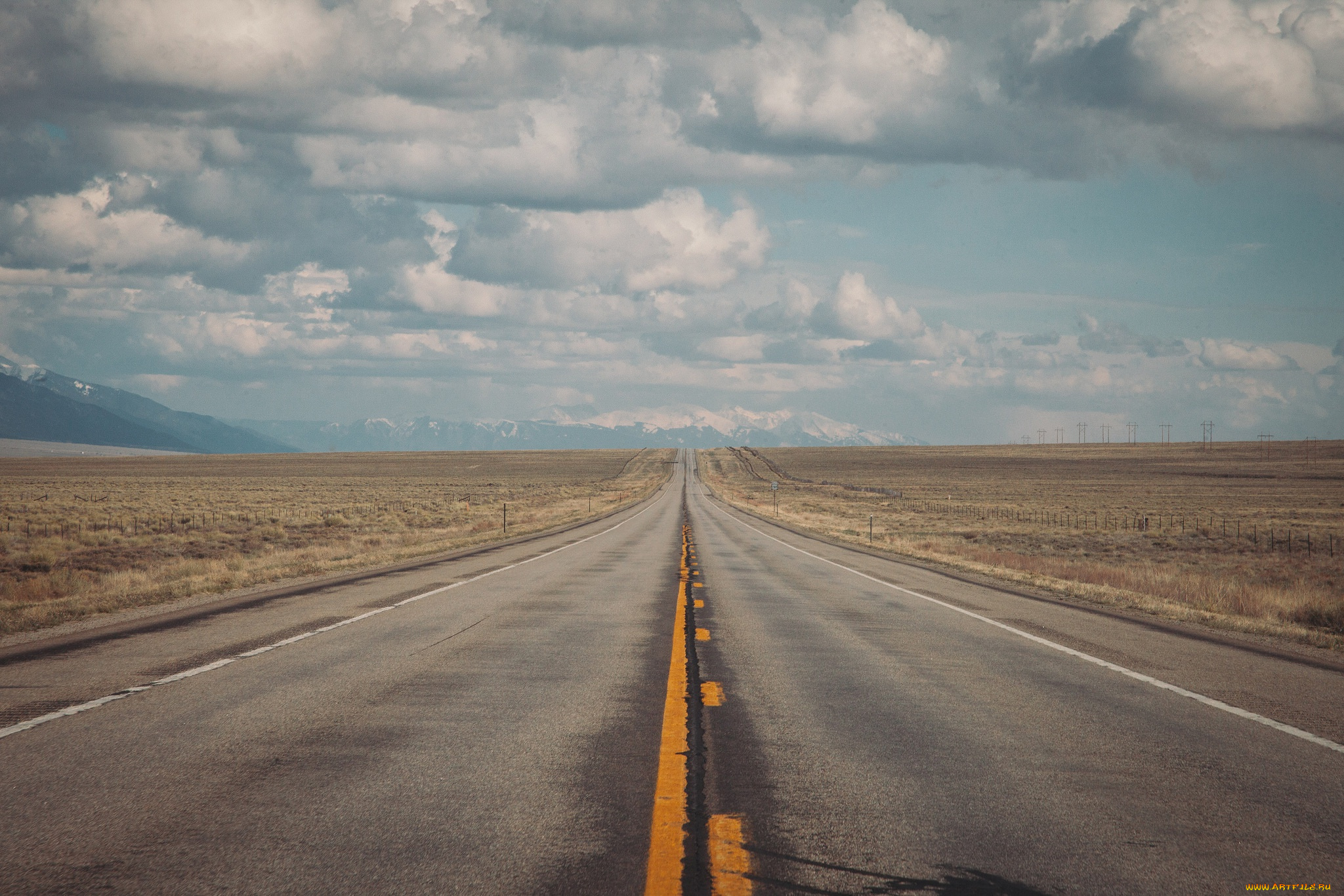 природа, дороги, пустыня, дорога