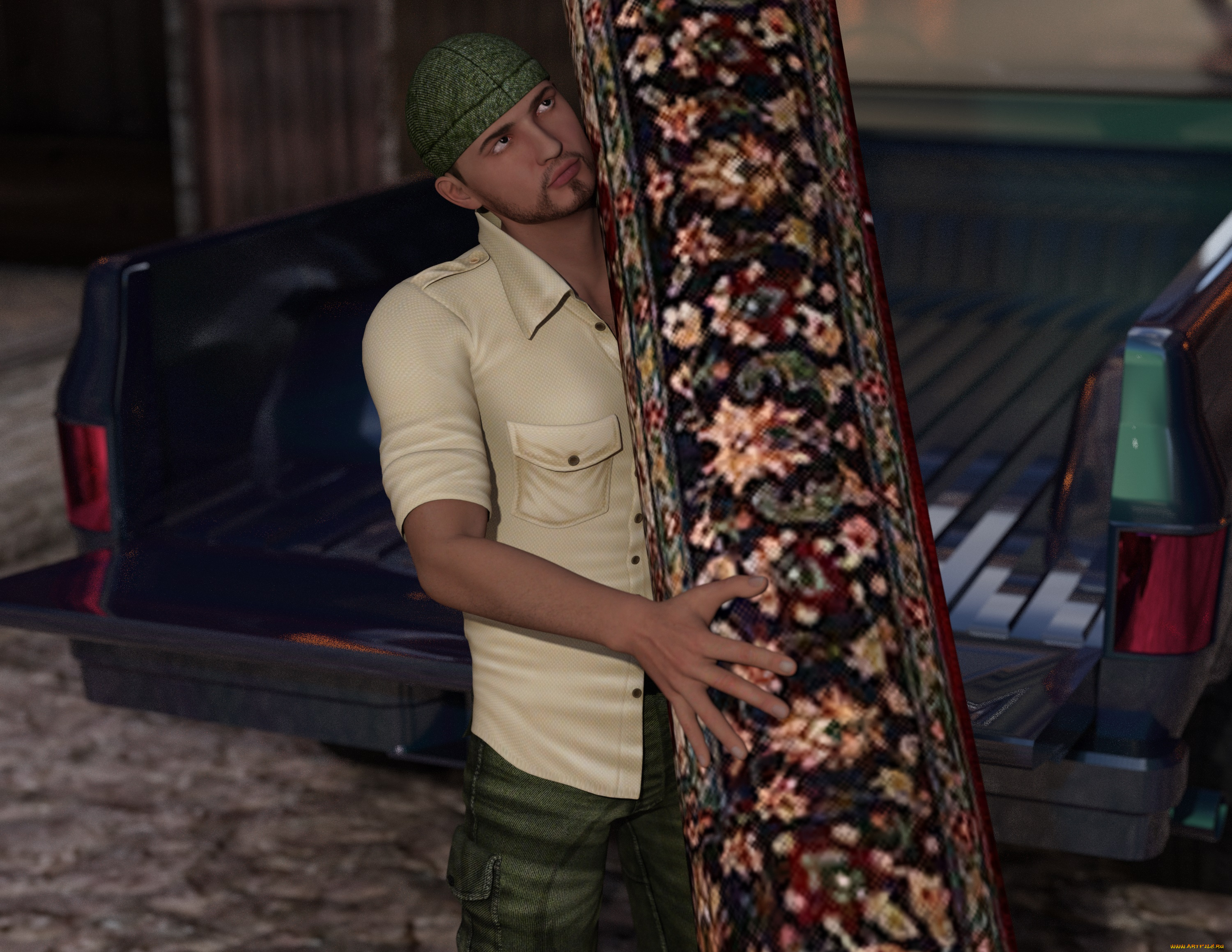 berberia, 3д, графика, фантазия, , fantasy, фон, взгляд, мужчина