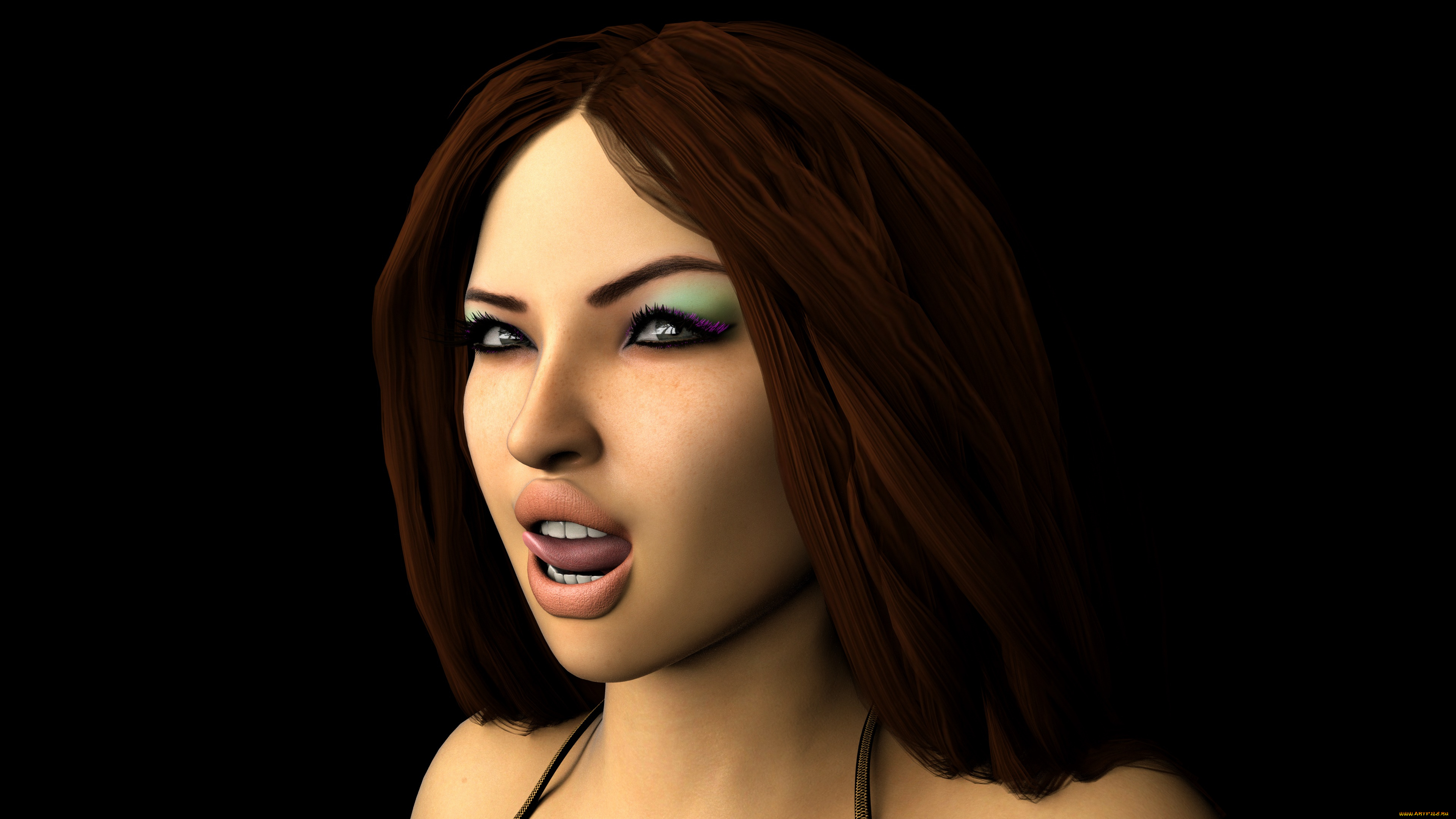 3д, графика, портрет, , portraits, девушка, взгляд, фон