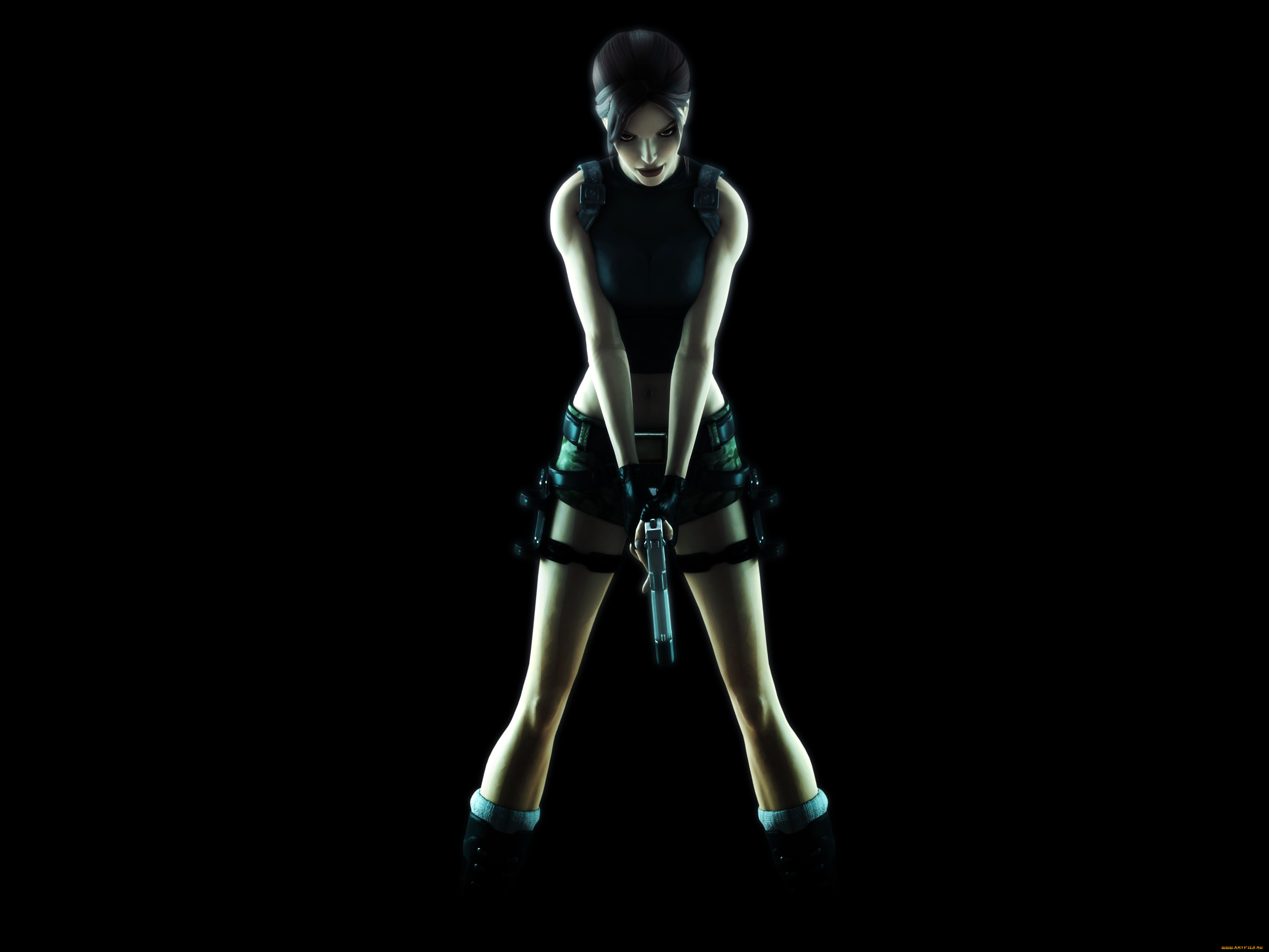 3д, графика, люди, , people, пистолет, взгляд, фон, девушка