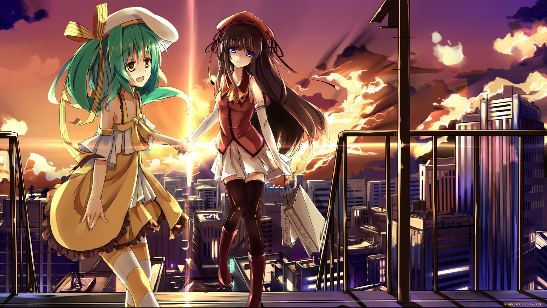 аниме, comic, party, девушки