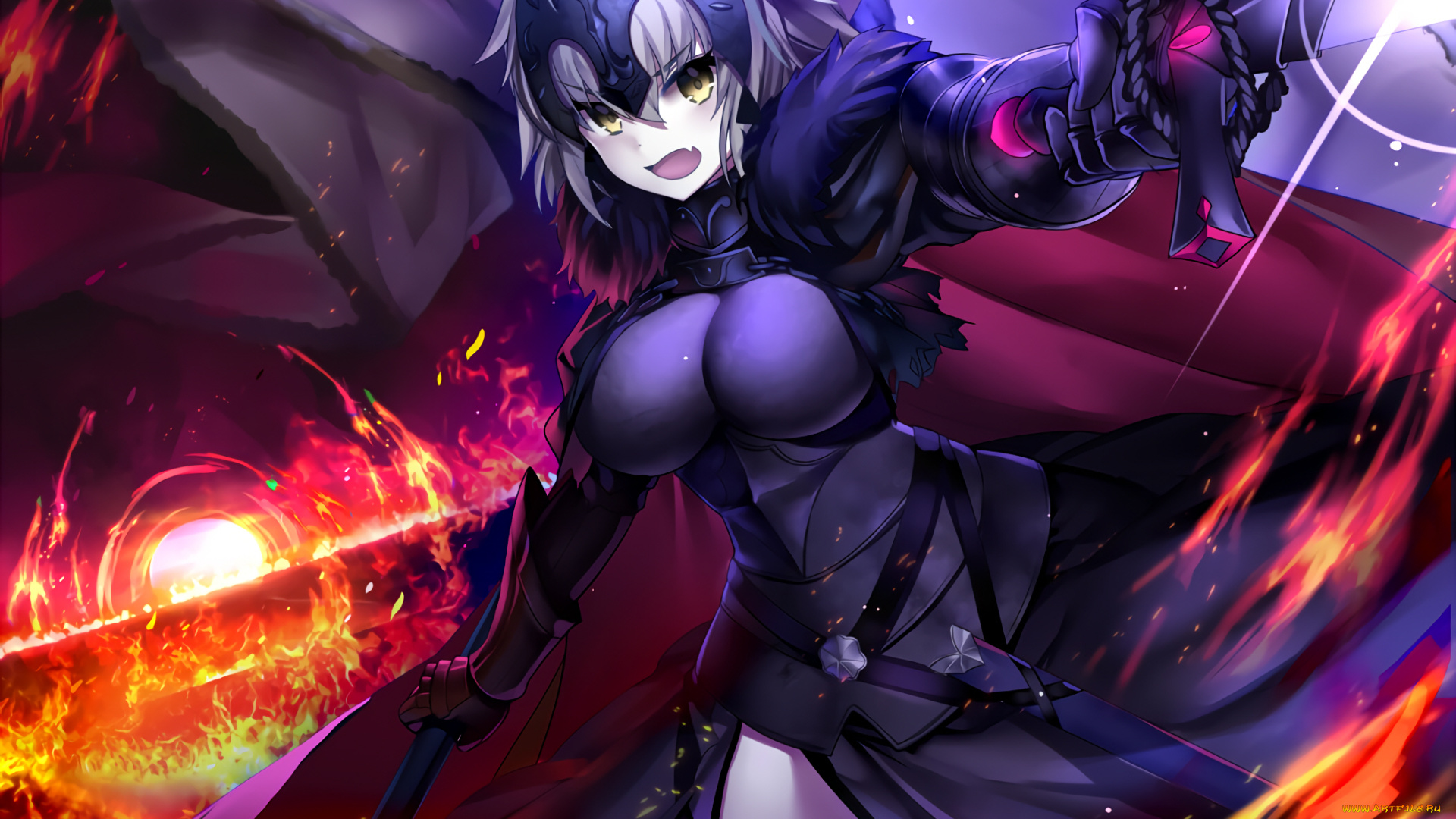 аниме, fate, stay, night, девушка