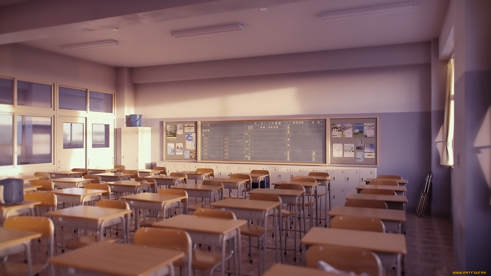 аниме, город, , улицы, , интерьер, , здания, школа