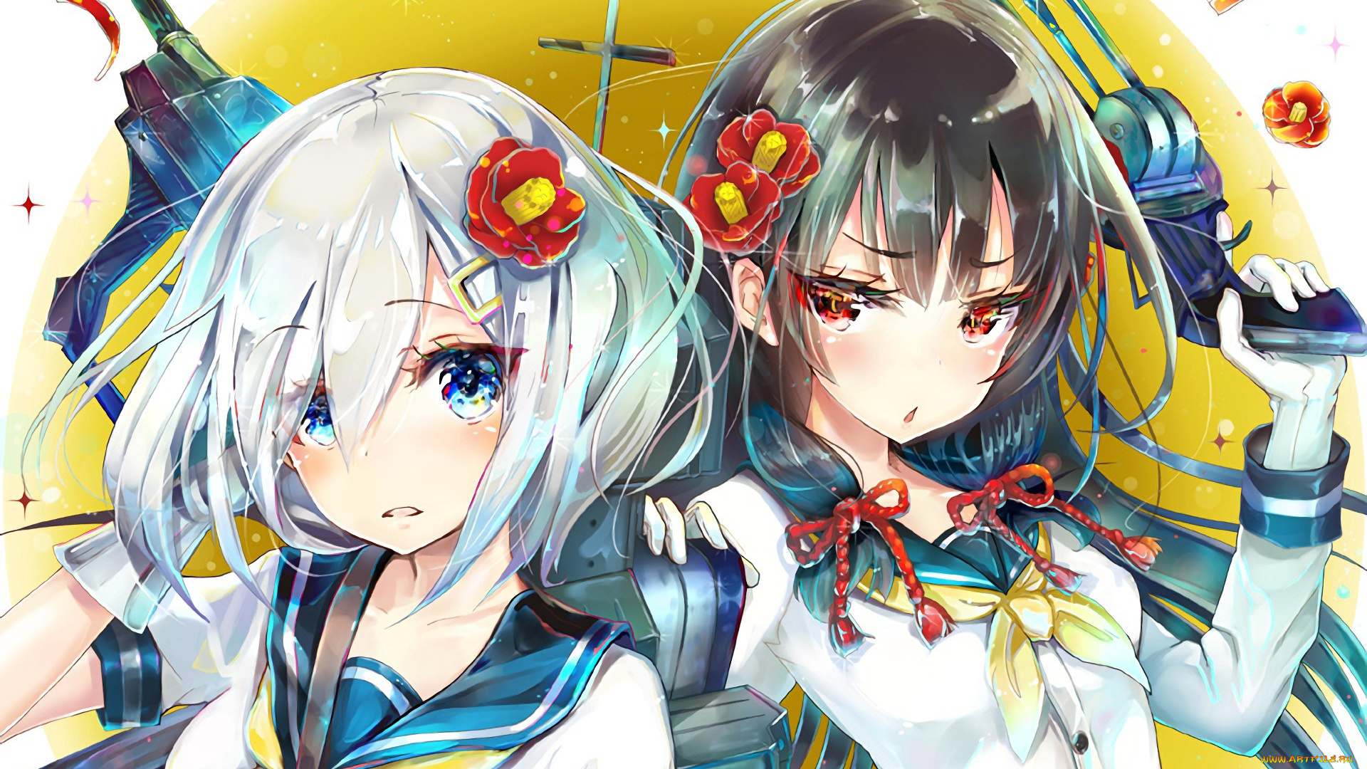 аниме, kantai, collection, девочки