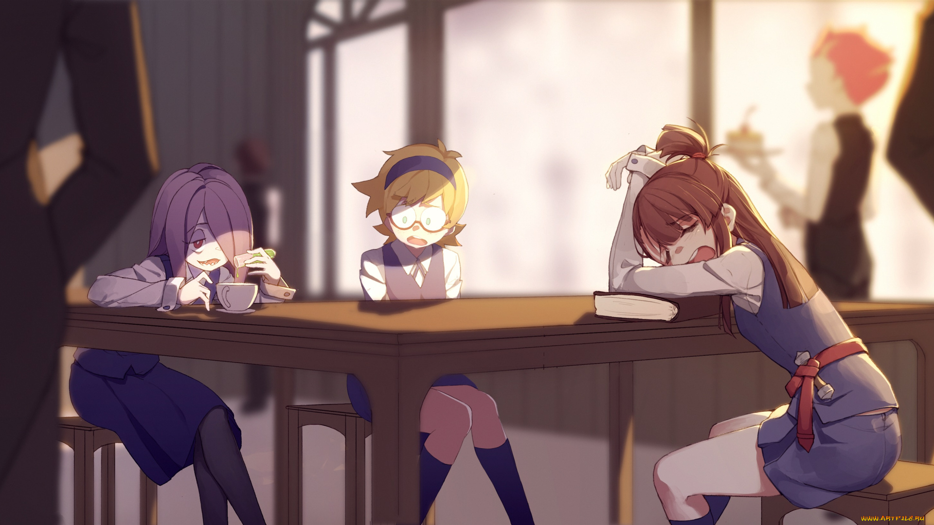 аниме, little, witch, academia, девочки