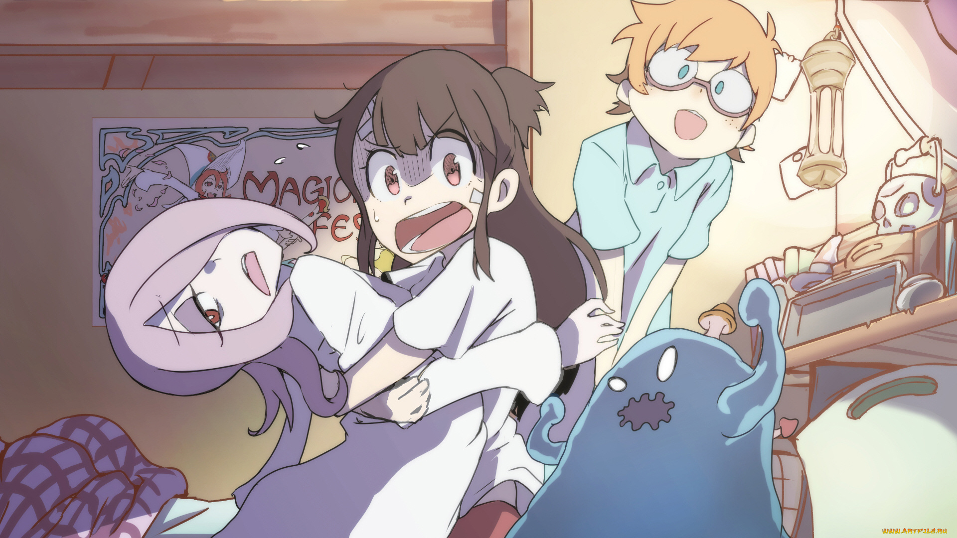 аниме, little, witch, academia, девочки