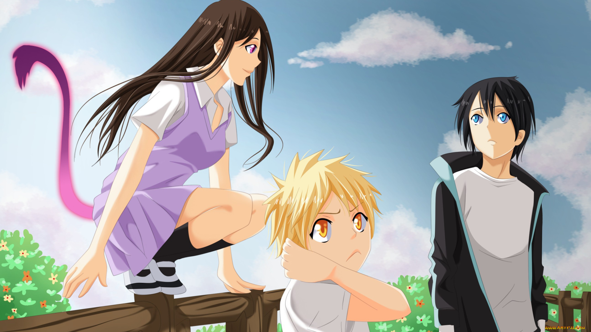 аниме, noragami, бездомный, бог