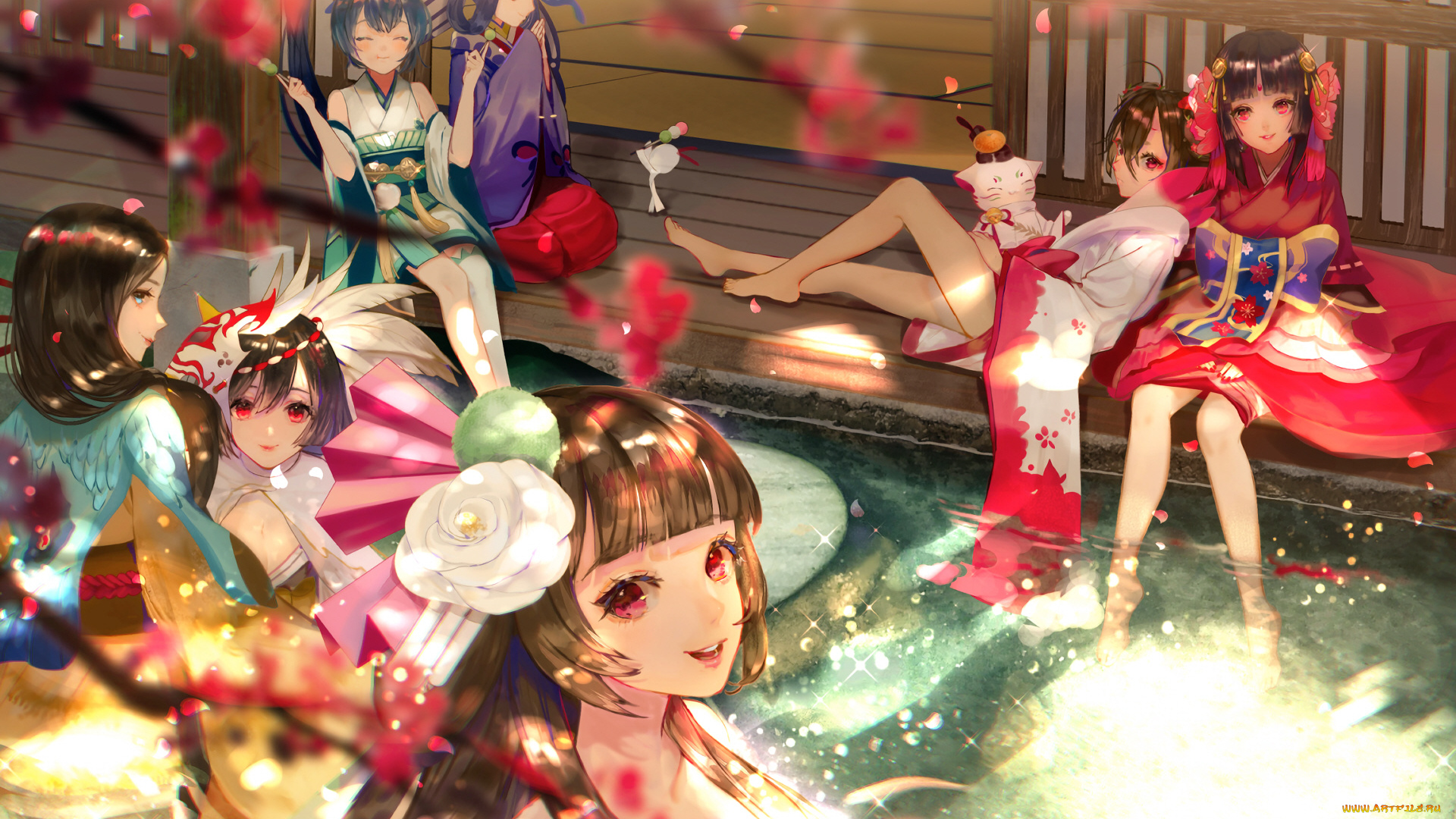 аниме, onmyouji, девочки