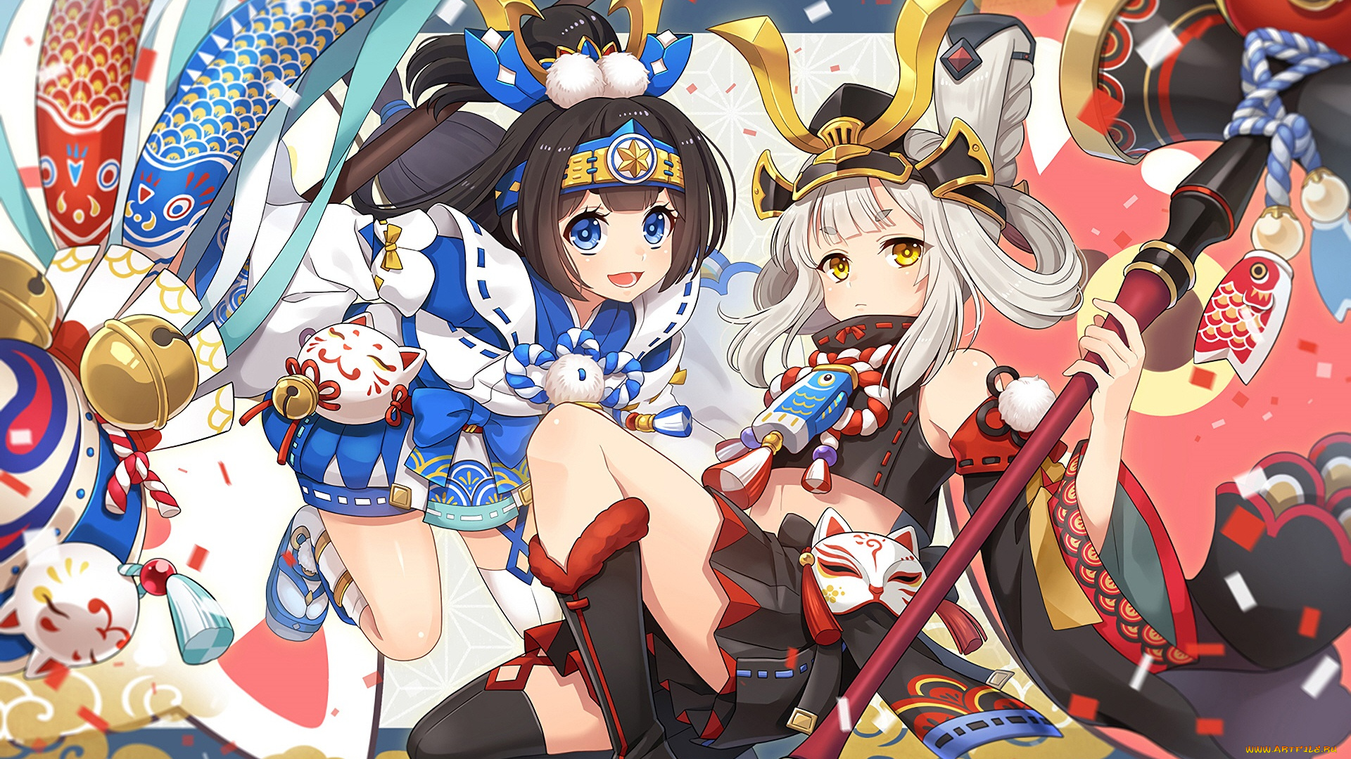 аниме, onmyouji, девочки