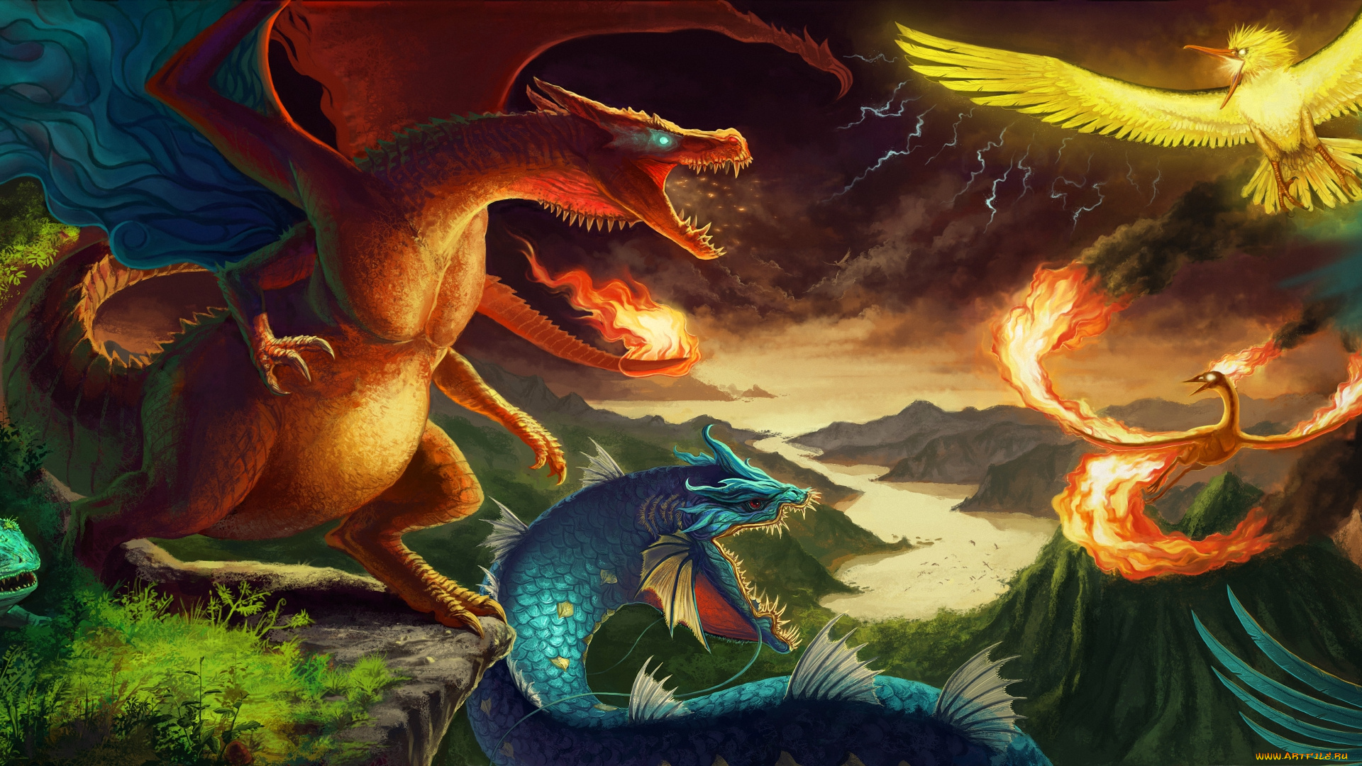 аниме, pokemon, beedrill, bulbasaur, zapdos, charizard, тренер, монстр, moltres, mewtwo, articuno, raichu