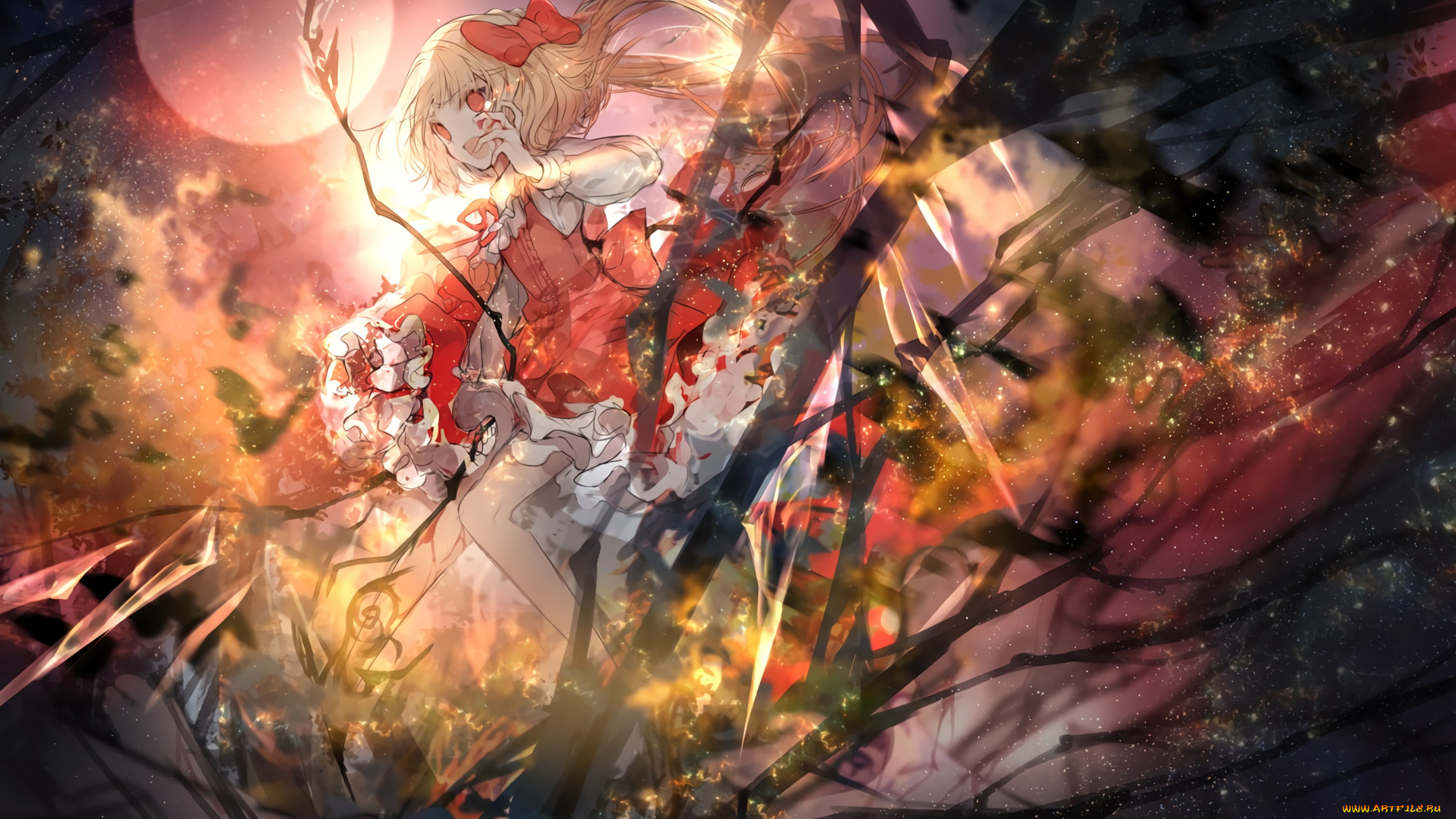 аниме, touhou, девушка