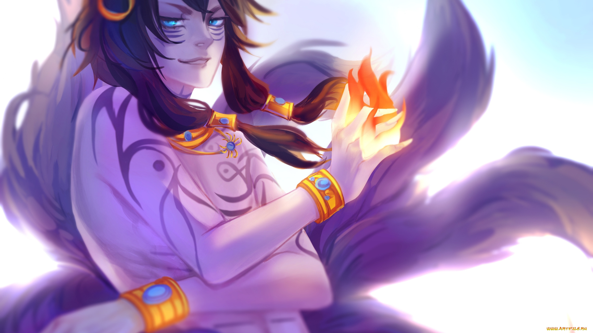 аниме, животные, , существа, парень