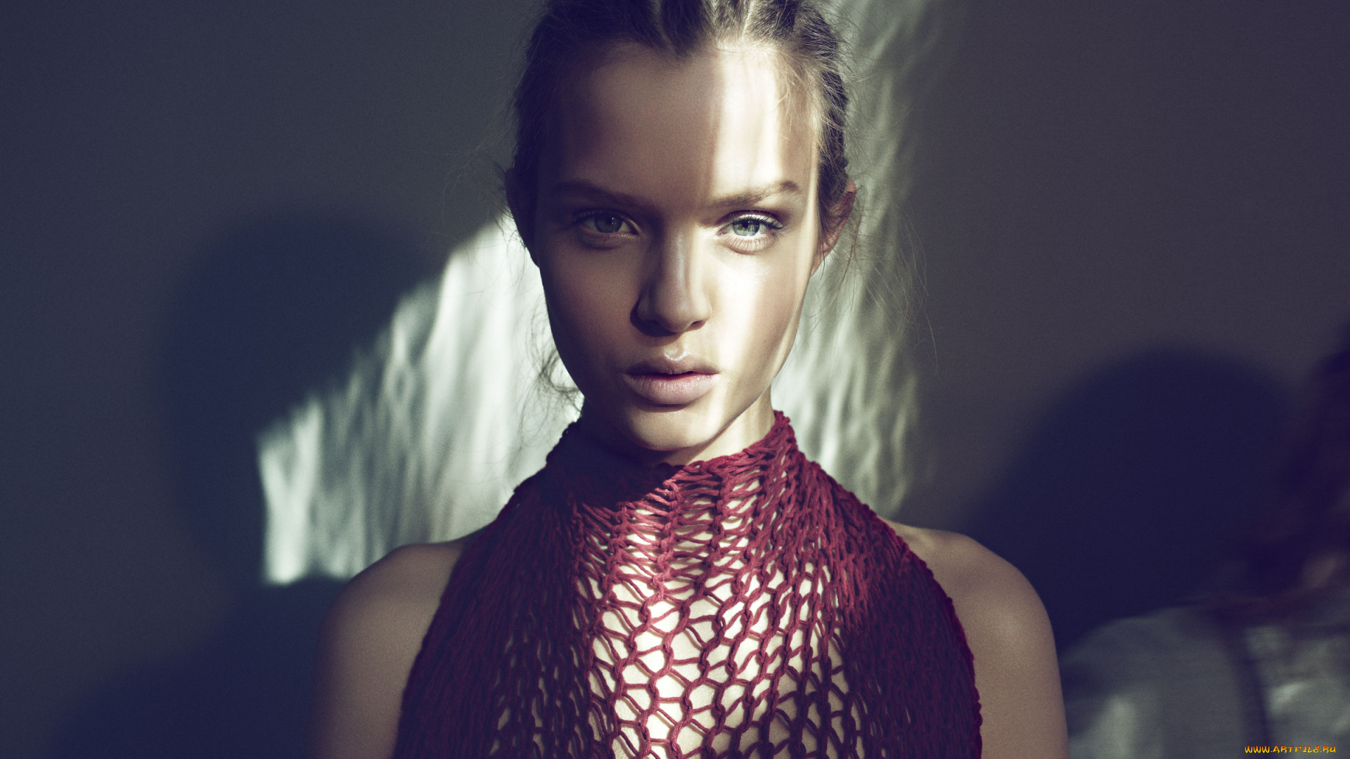 девушки, josephine, skriver, модель, сетка, топ, взгляд